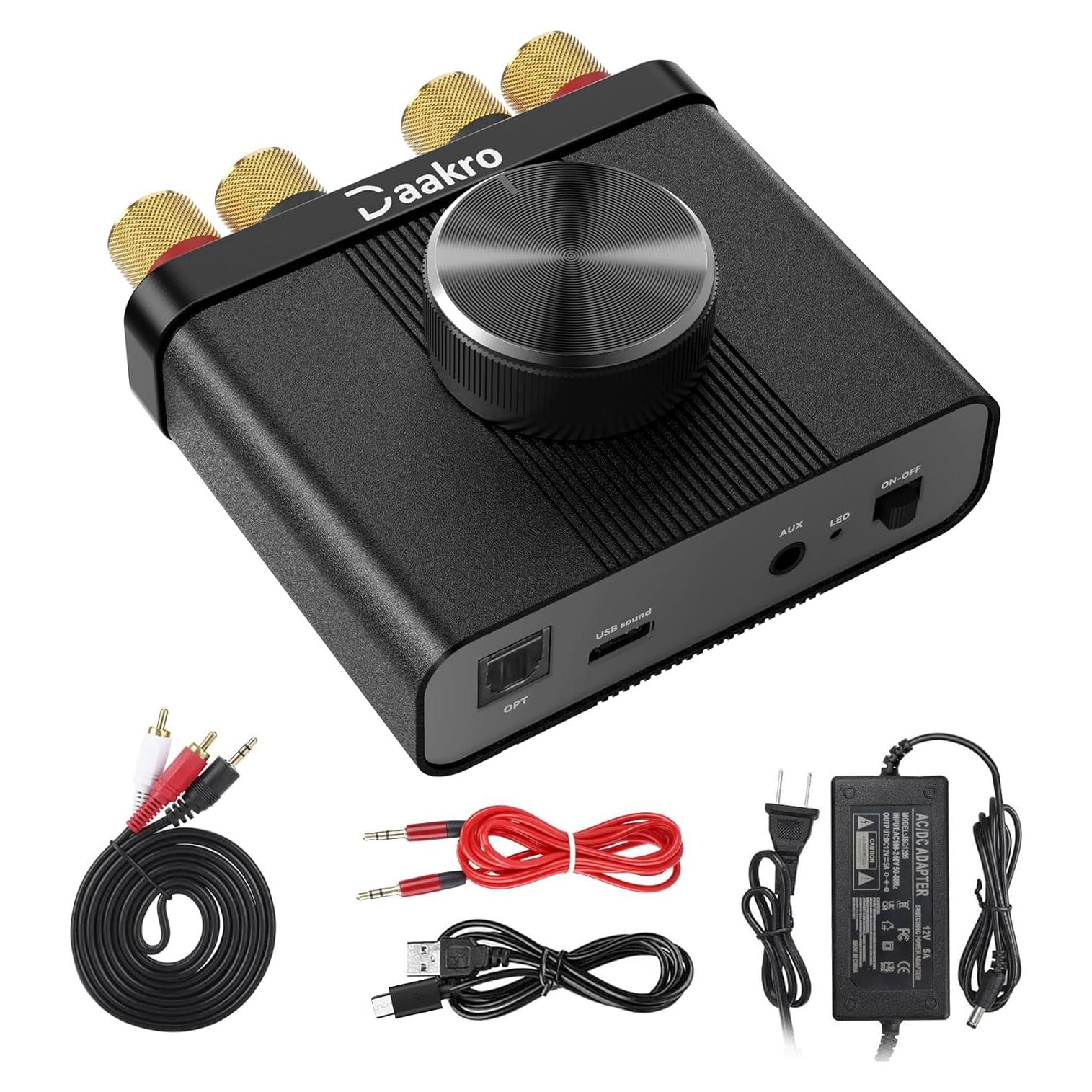 Amplificador Mini Bluetooth Daakro AK30 50W 2.0CH Estéreo