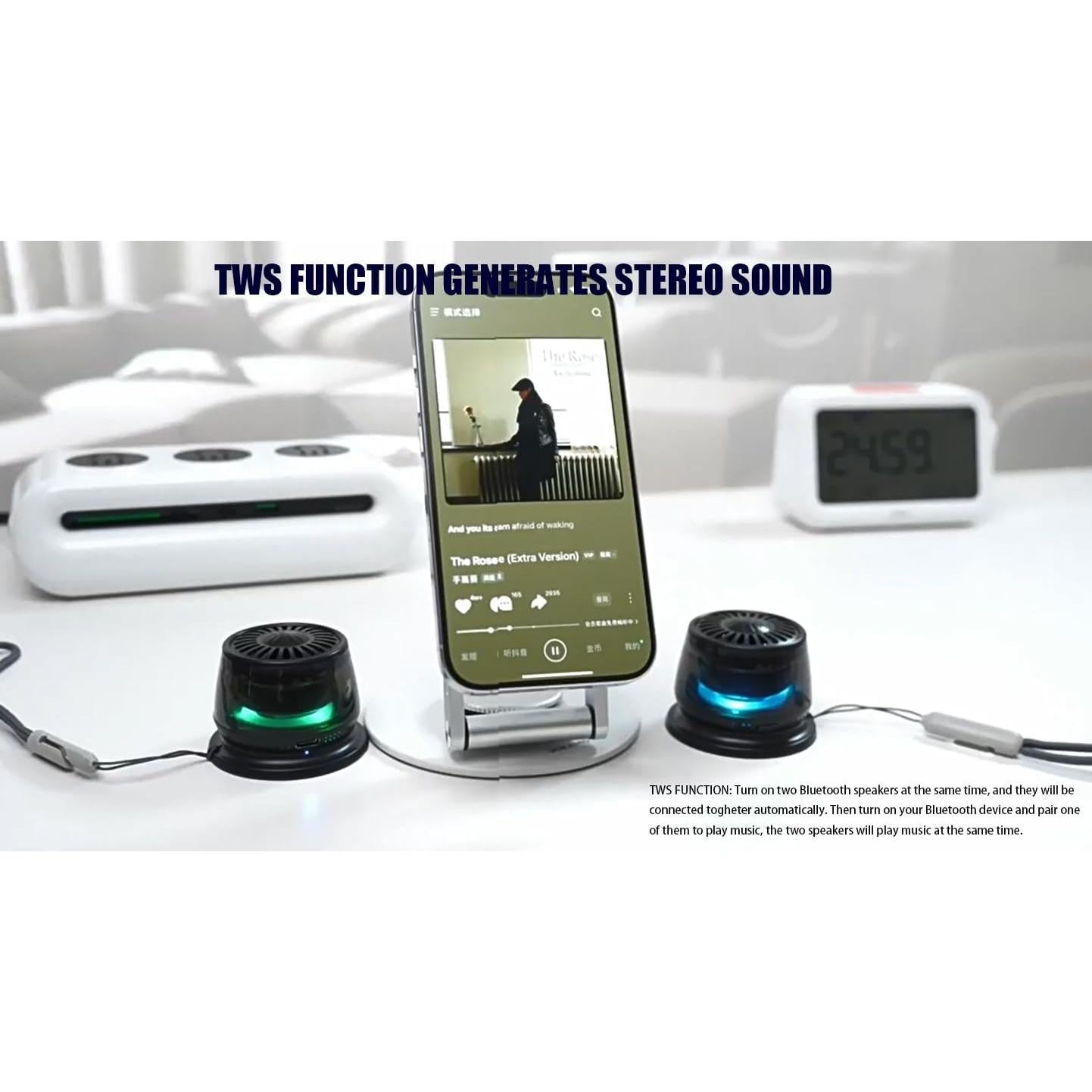 Altavoz Bluetooth Portátil GUESSWAY DE415 con Luces RGB