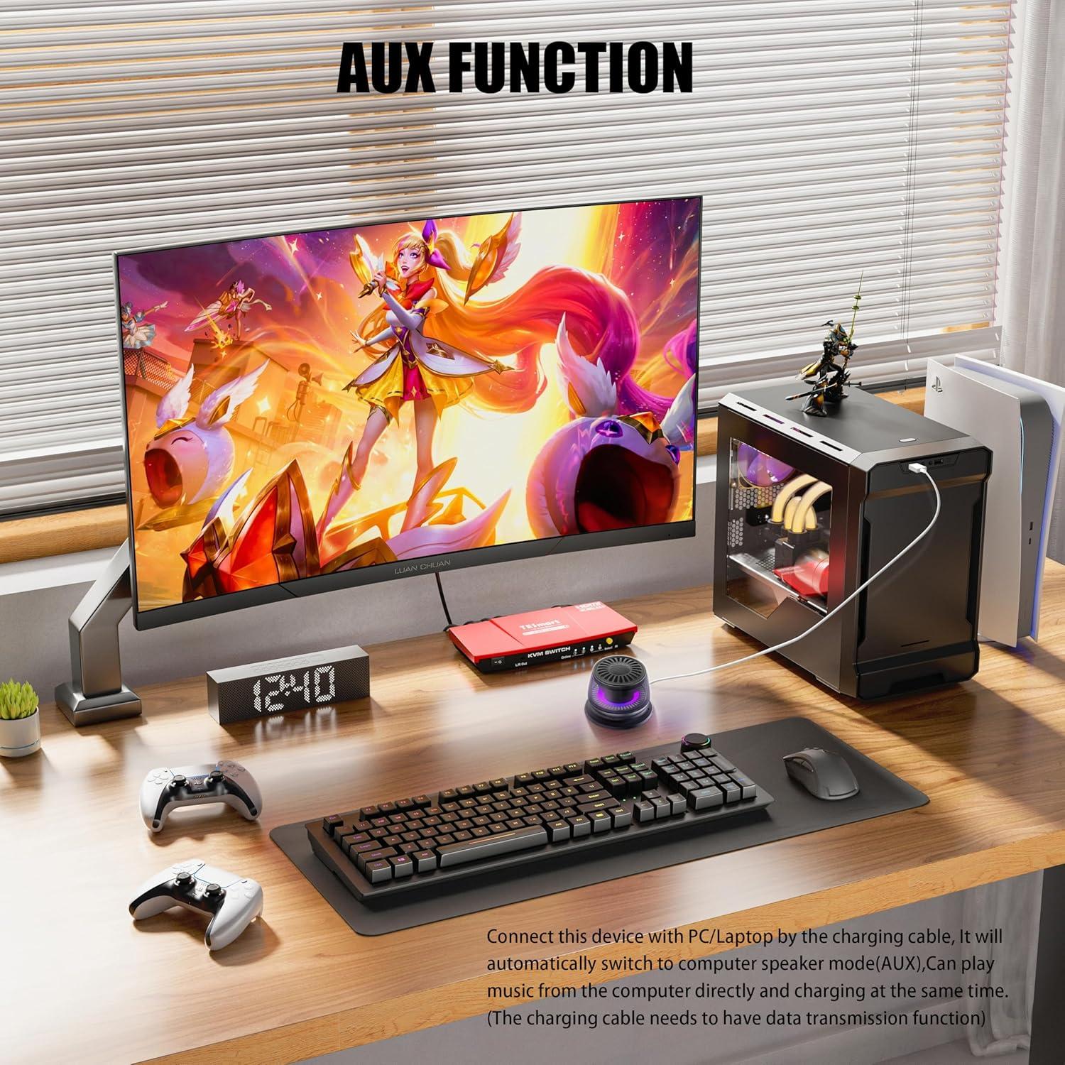 Altavoz Bluetooth Portátil GUESSWAY DE415 con Luces RGB