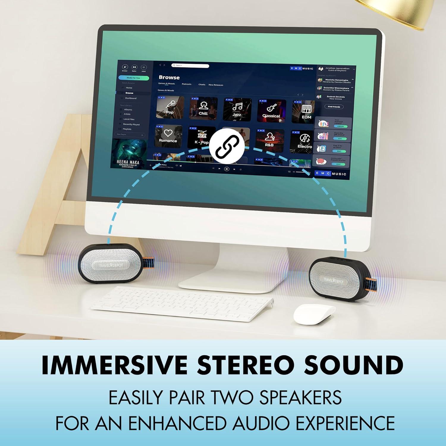 Altavoz Bluetooth Portátil Travel Depot 8W Impermeable IP66