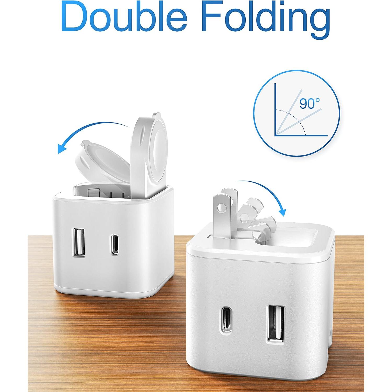 Cargador Rápido 36W 3 en 1 Shenzhenshi - USB-C, USB-A, Apple Watch