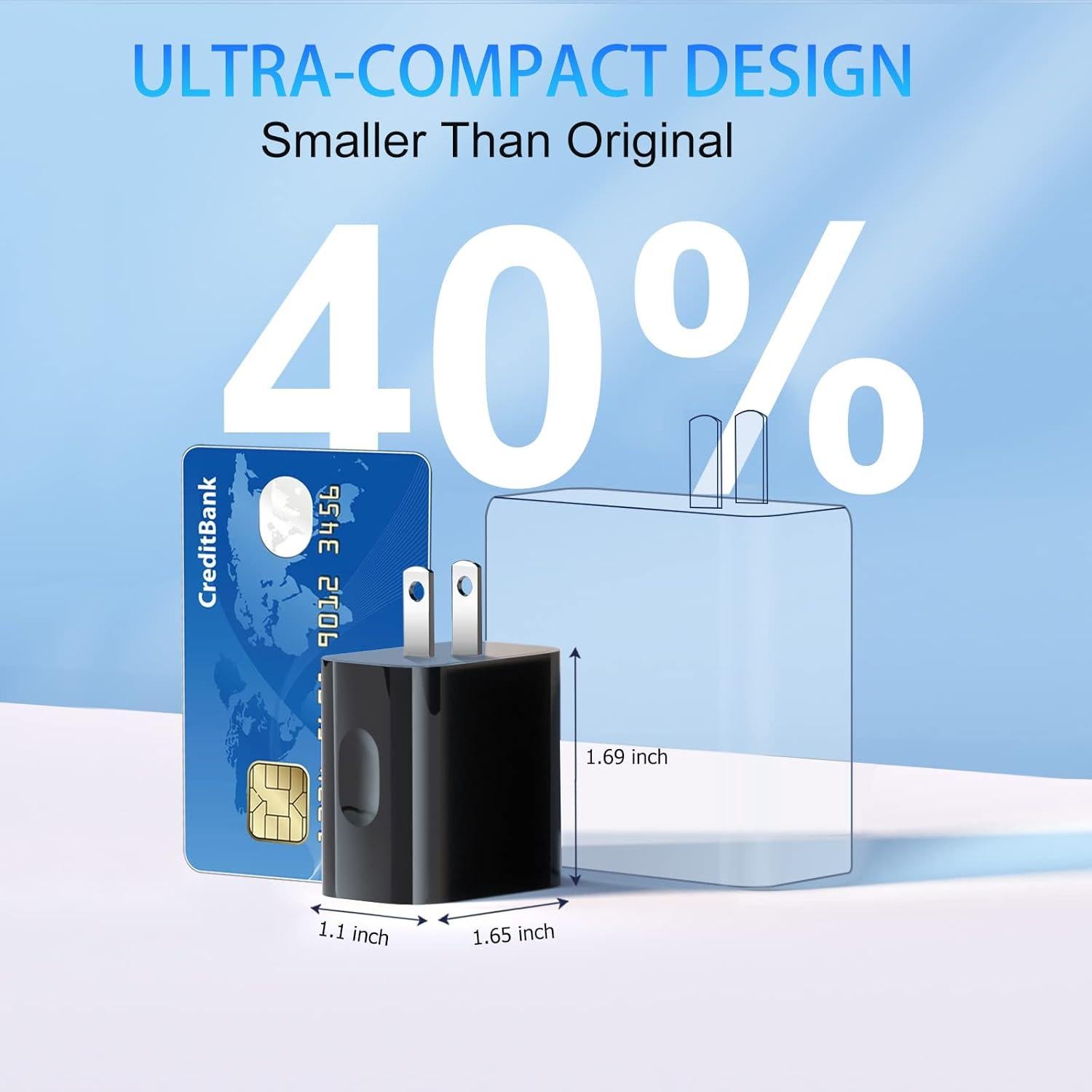 Cargador Rápido USB C 20W + Adaptadores Bangfun - 5 Piezas