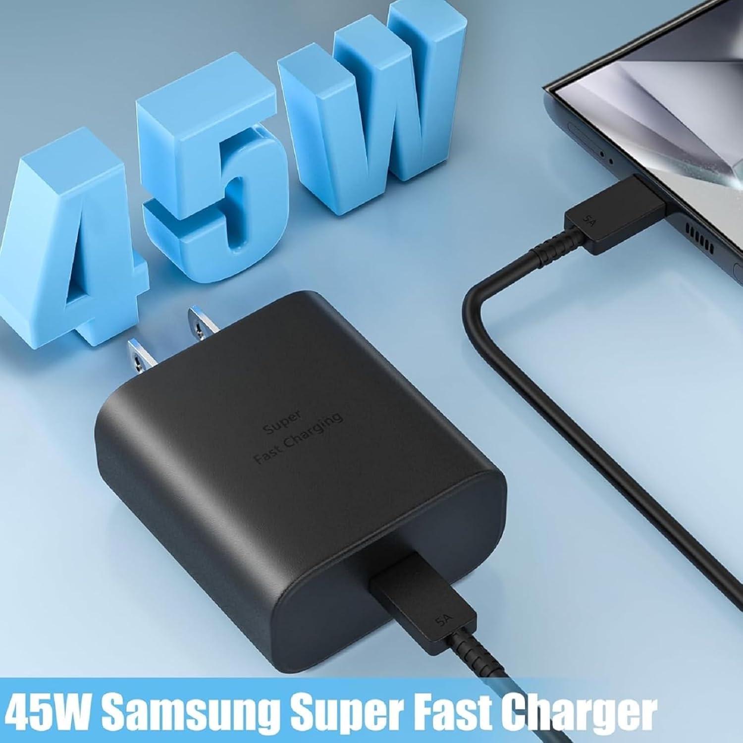 Cargador Rápido 45W USB-C Samsung Galaxy S25 S24 S23 A16