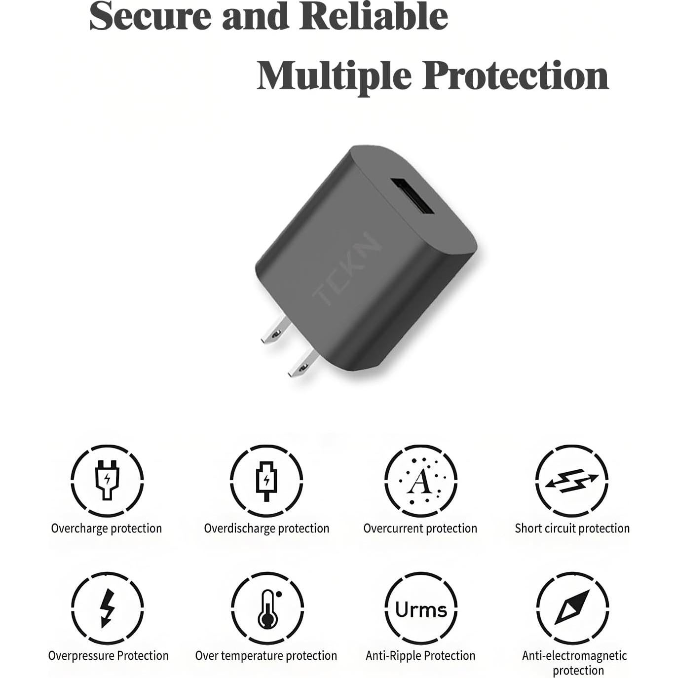Cargador de Pared USB TCKN 5V 2A Adaptador Universal