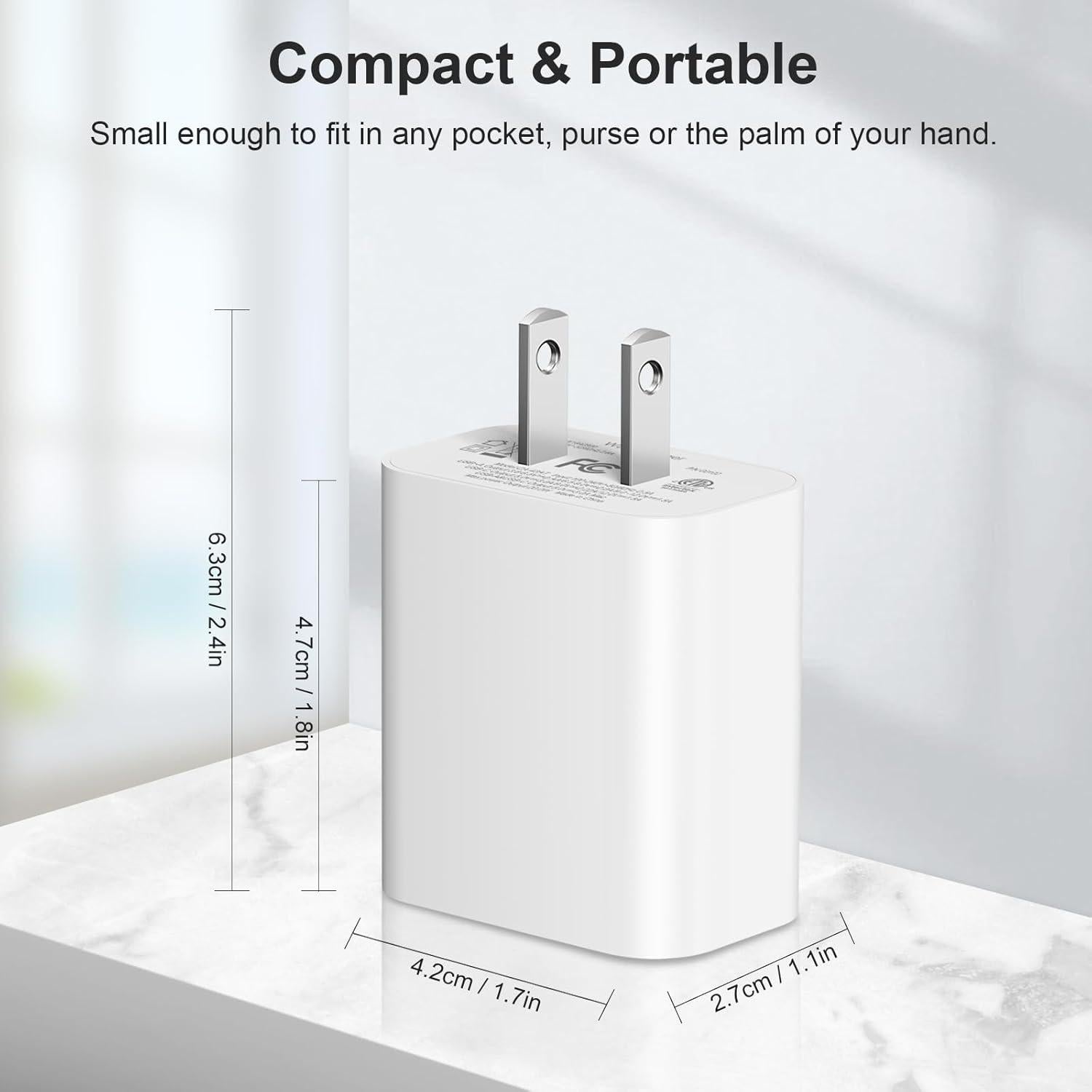 Cargador USB C 20W 4 Pack Shenzhen para iPhone y Android