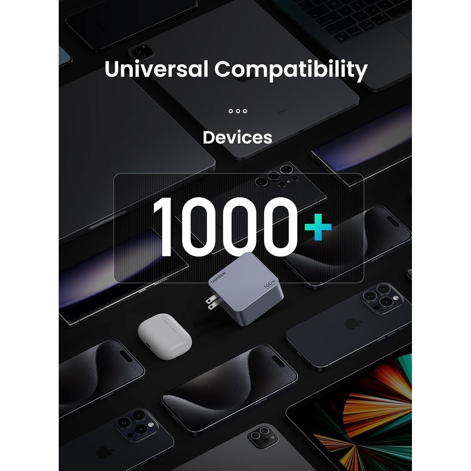 Cargador UGREEN Nexode Pro 160W GaN USB C 4 Puertos PD 3.1