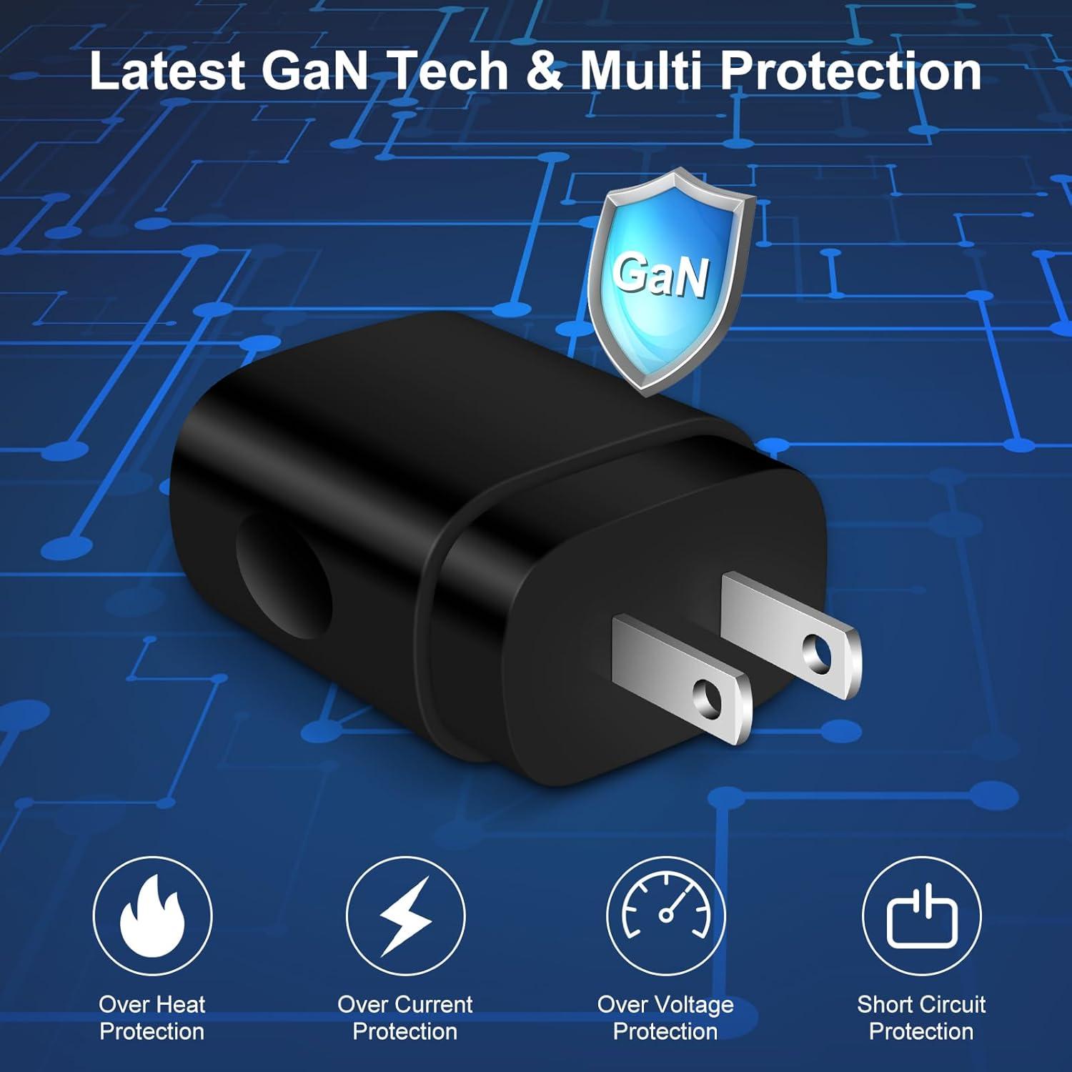 Cargador Rápido 25W USB C y A Dual para Samsung y iPhone