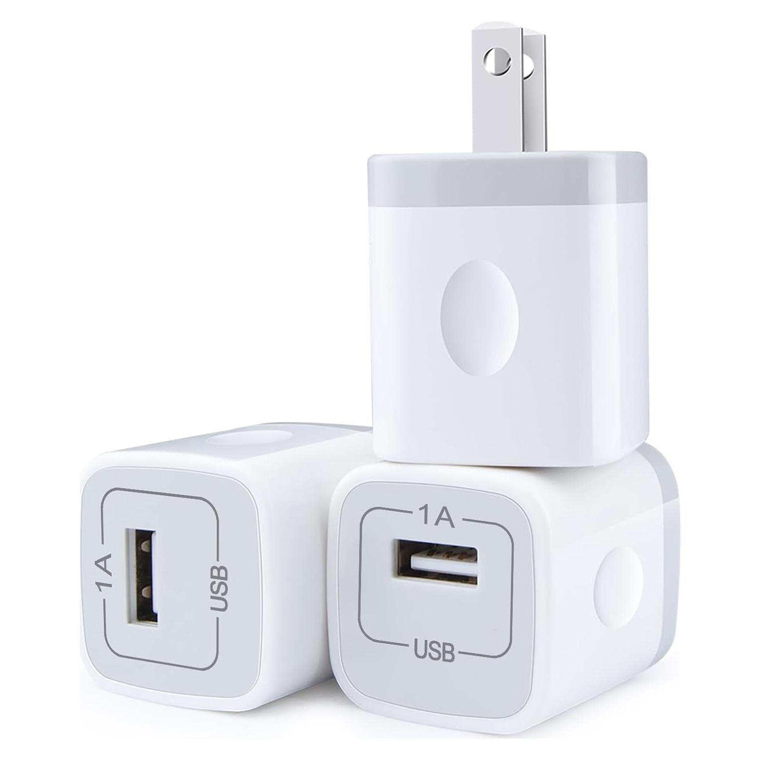 Paquete de 3 Cargadores de Pared USB-A 5W Blanco - Shenzen