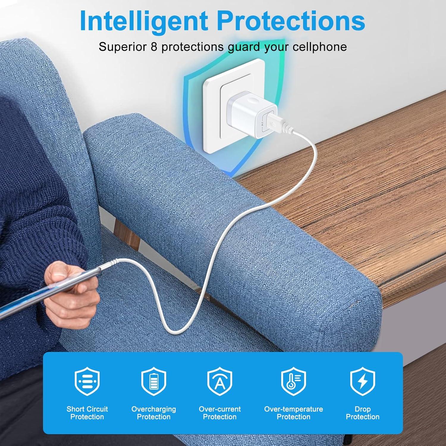 Paquete de 3 Cargadores de Pared USB-A 5W Blanco - Shenzen