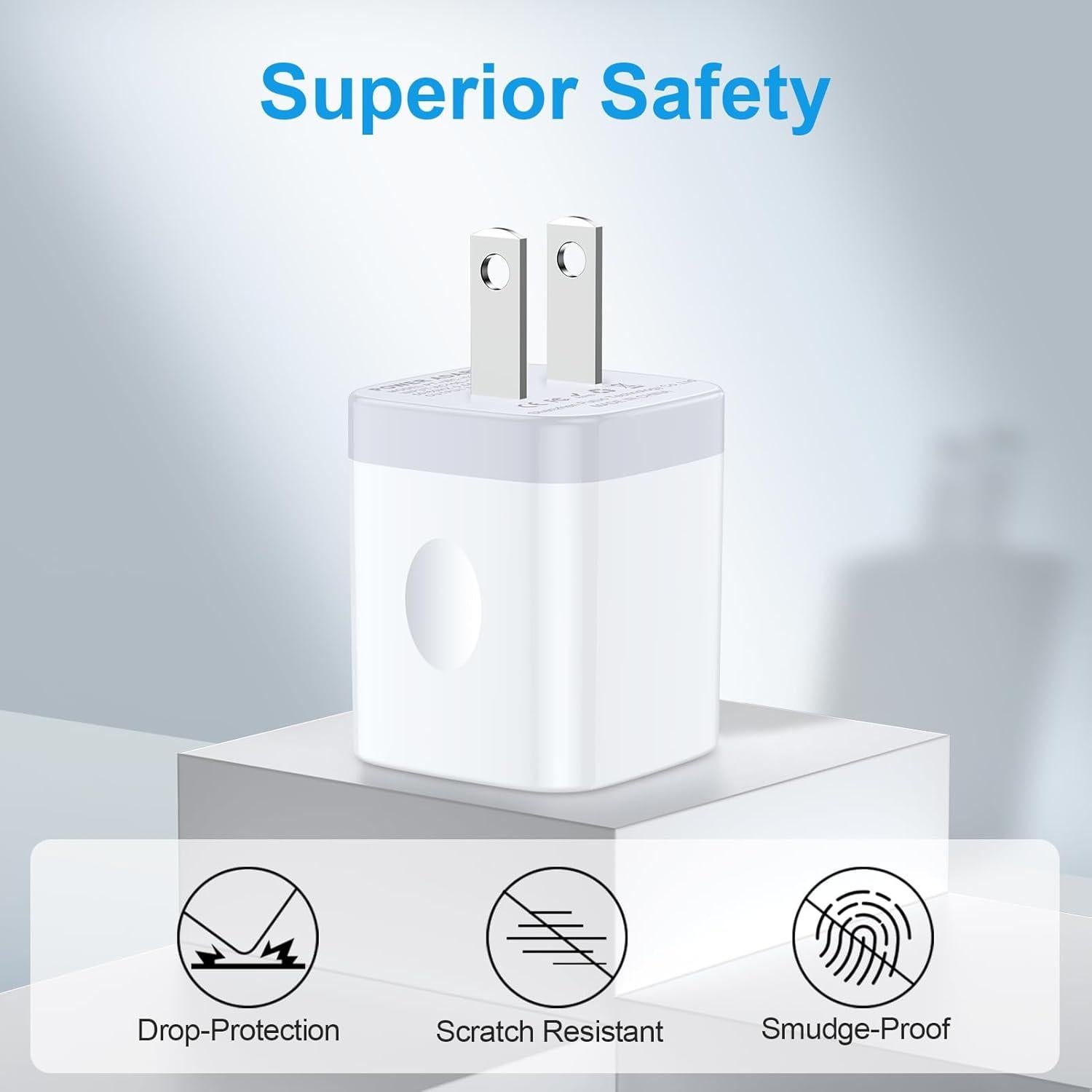 Paquete de 3 Cargadores de Pared USB-A 5W Blanco - Shenzen