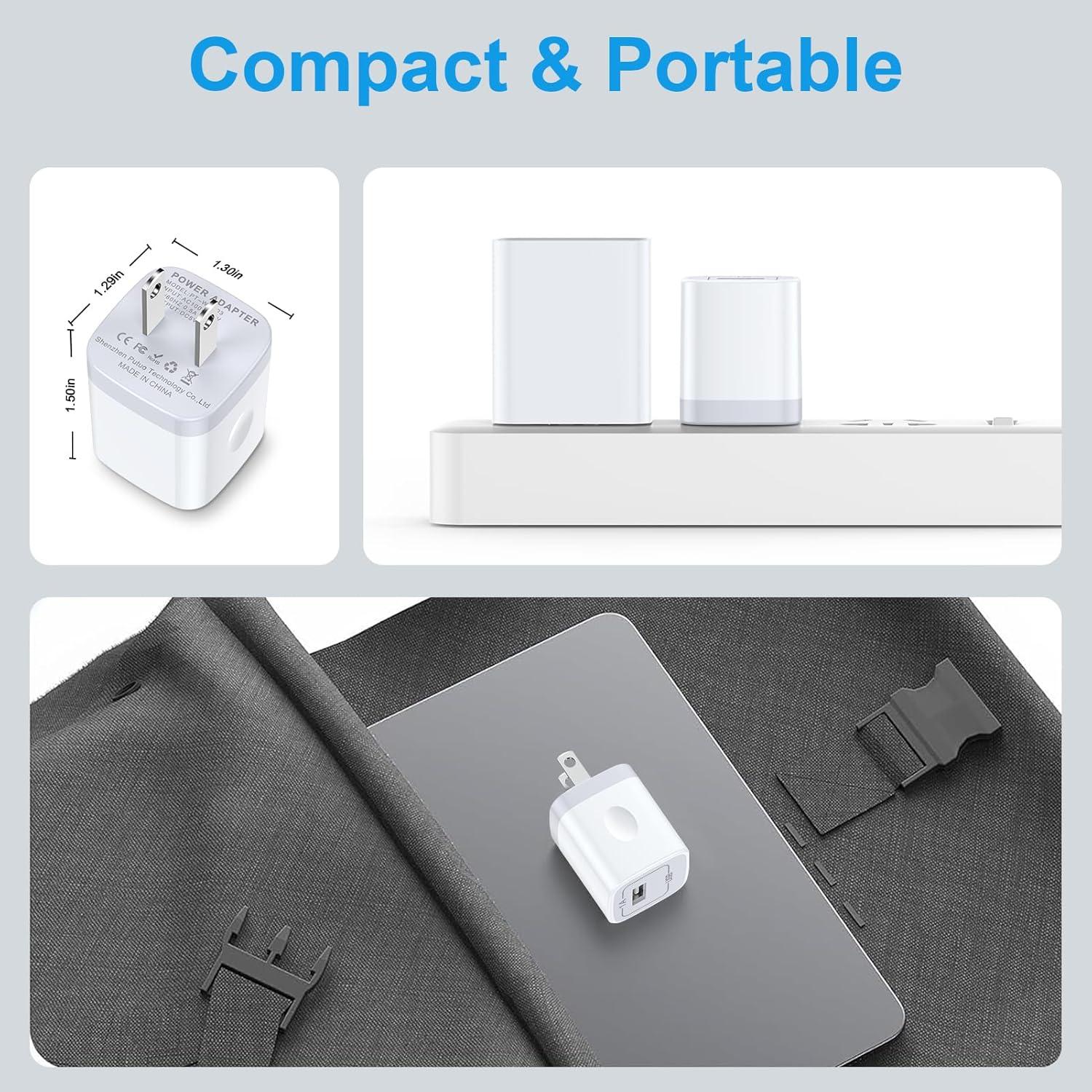 Paquete de 3 Cargadores de Pared USB-A 5W Blanco - Shenzen