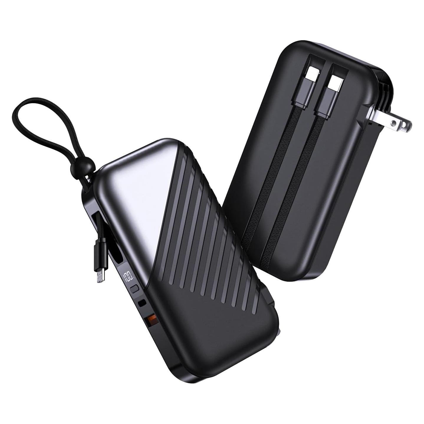 Cargador Portátil USB-C 10000mAh con Enchufe de Pared 27W