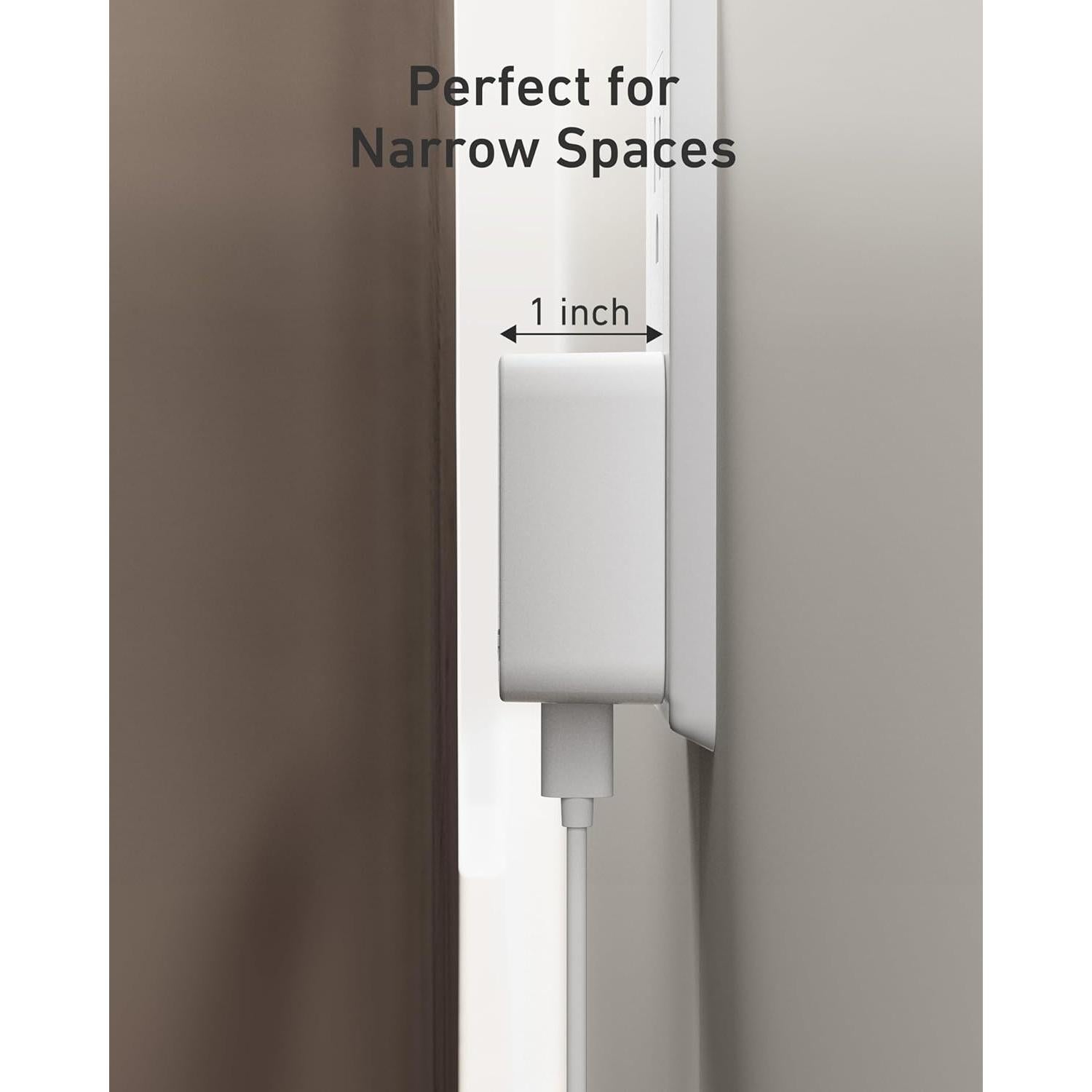 Cargador Rápido USB C Nekmit 67W 3 Puertos Blanco