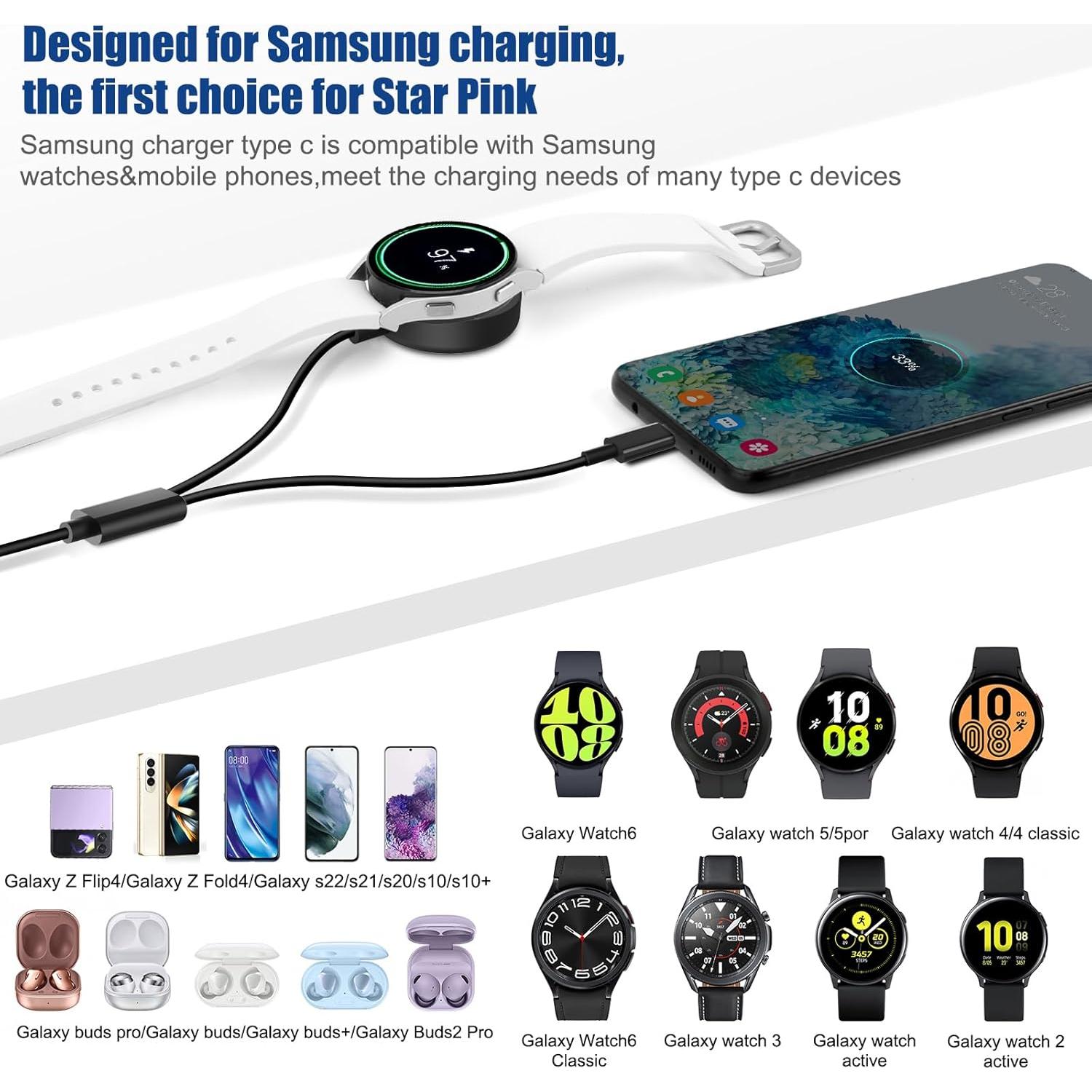 Cargador Rápido USB C 25W Samsung Galaxy Watch y S25/S24