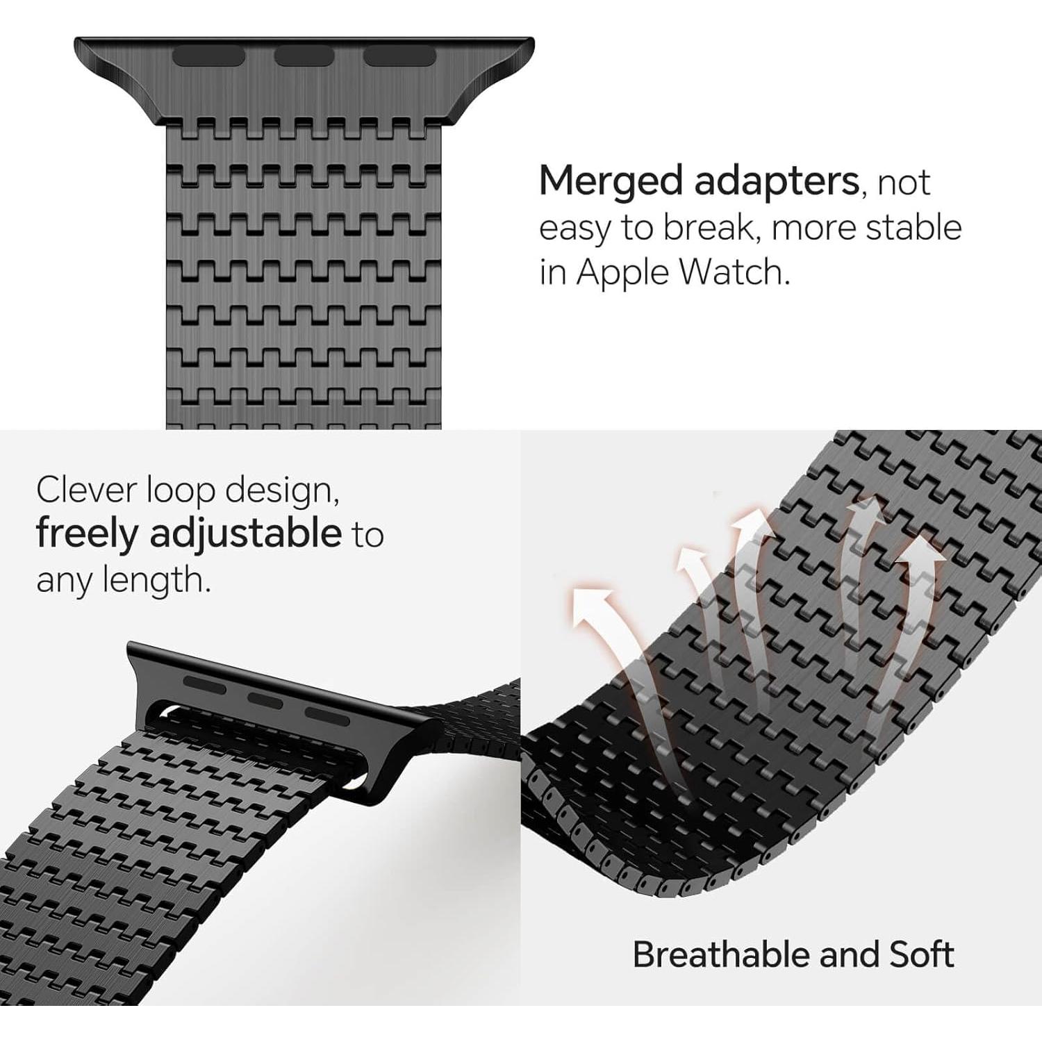 Banda magnética de acero inoxidable BEAEN para Apple Watch 49mm 46mm 45mm 44mm 42mm 40mm 41mm 38mm