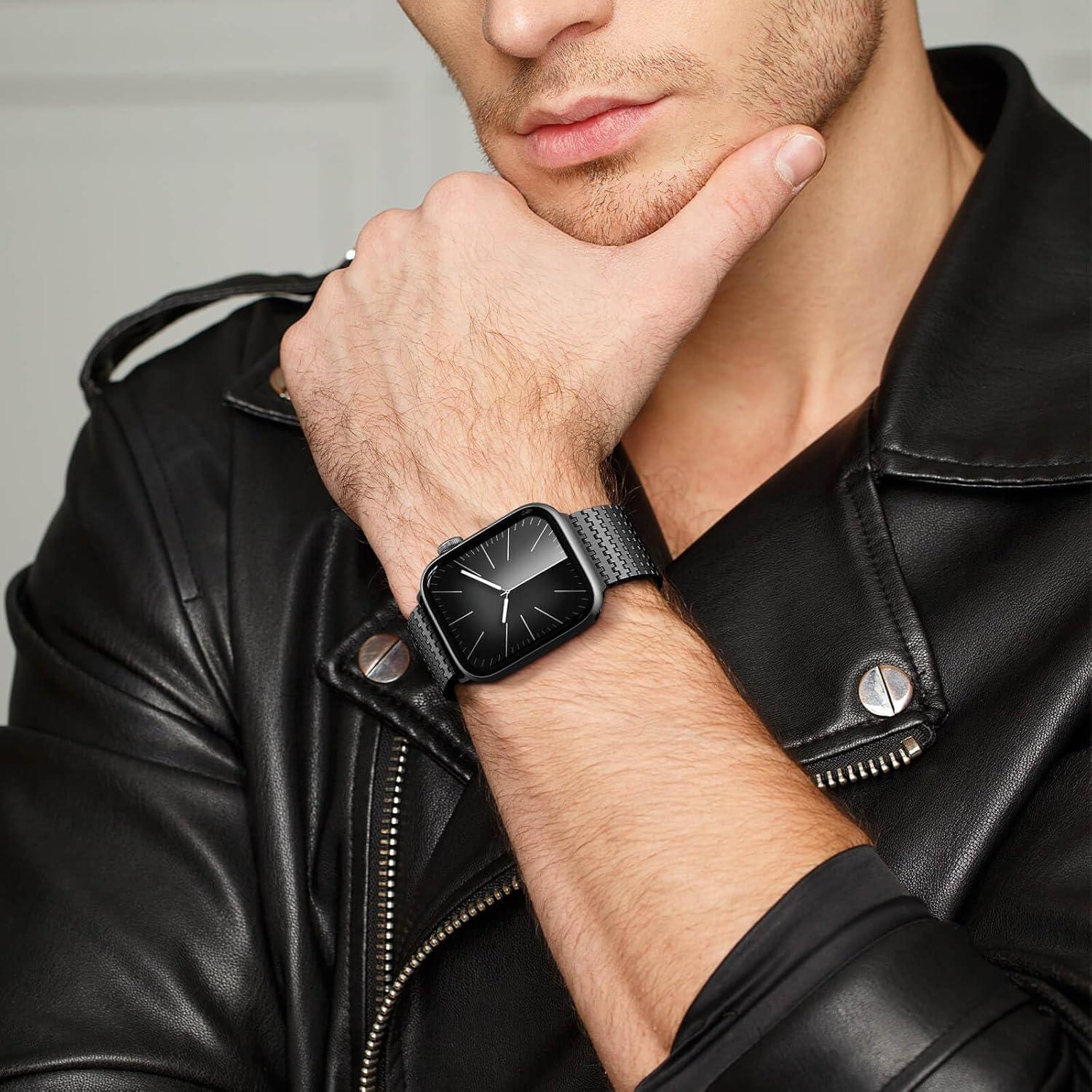 Banda magnética de acero inoxidable BEAEN para Apple Watch 49mm 46mm 45mm 44mm 42mm 40mm 41mm 38mm