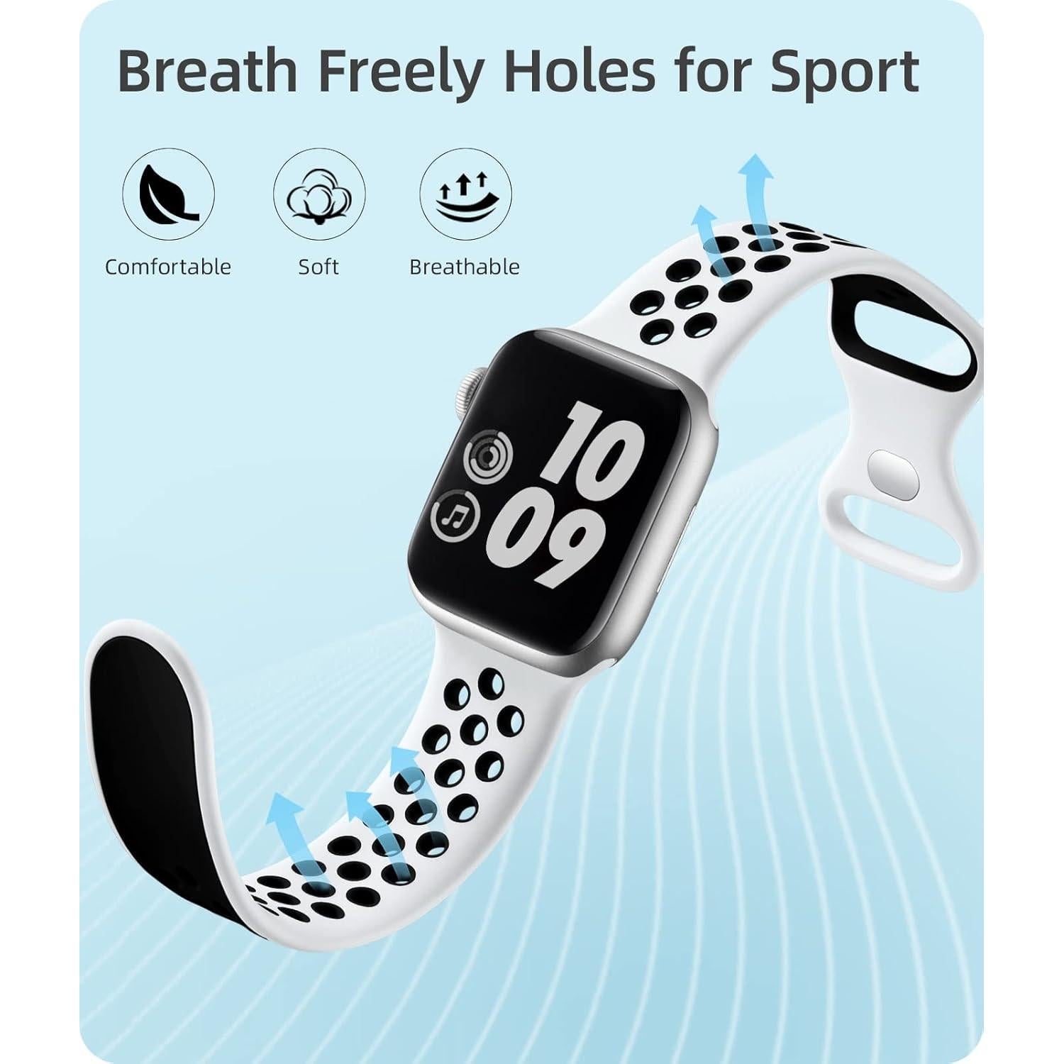 Bandas Deportivas de Silicona Keponew para Apple Watch 38-49mm