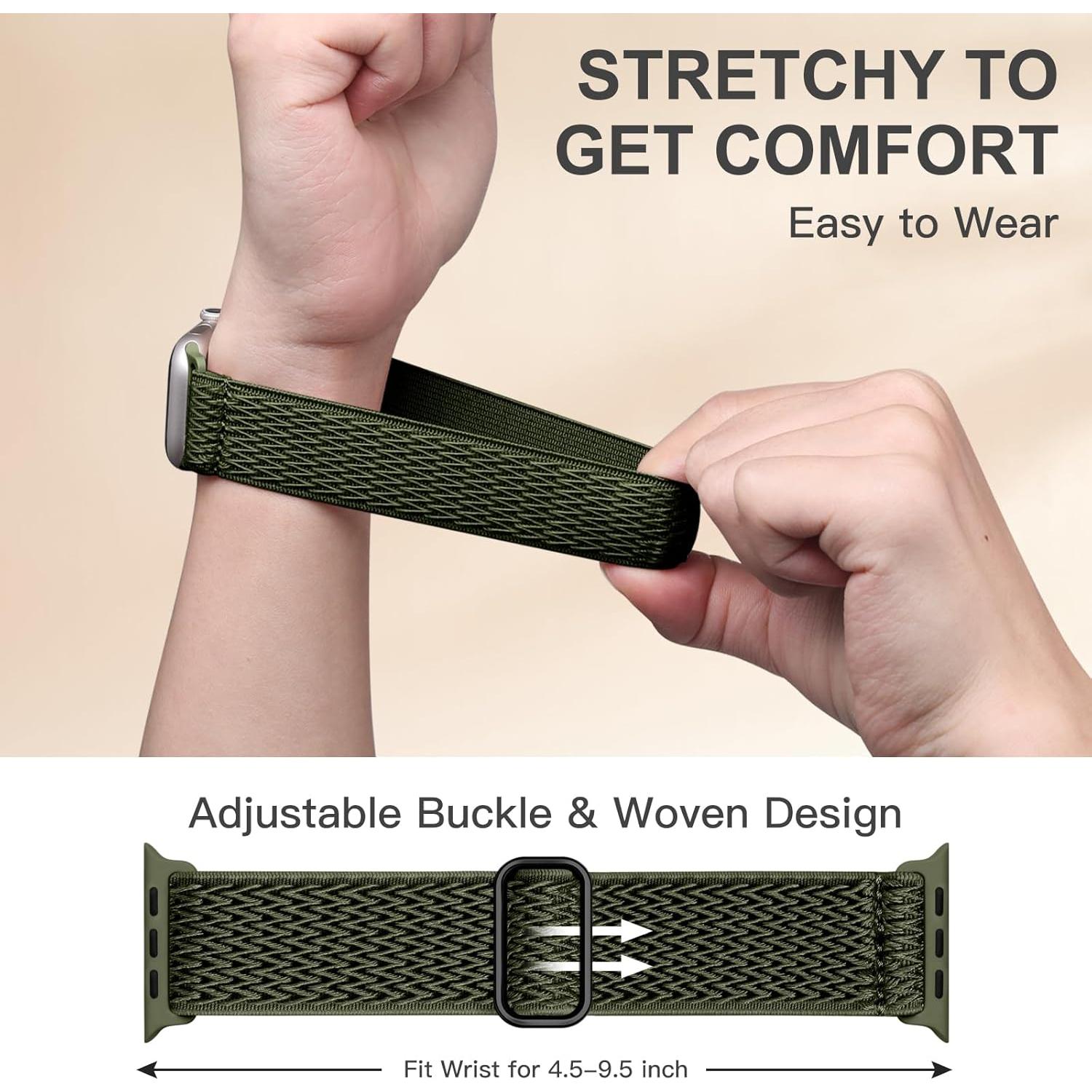 Correa Deportiva Nylon Elástico Lerobo para Apple Watch 38-49mm