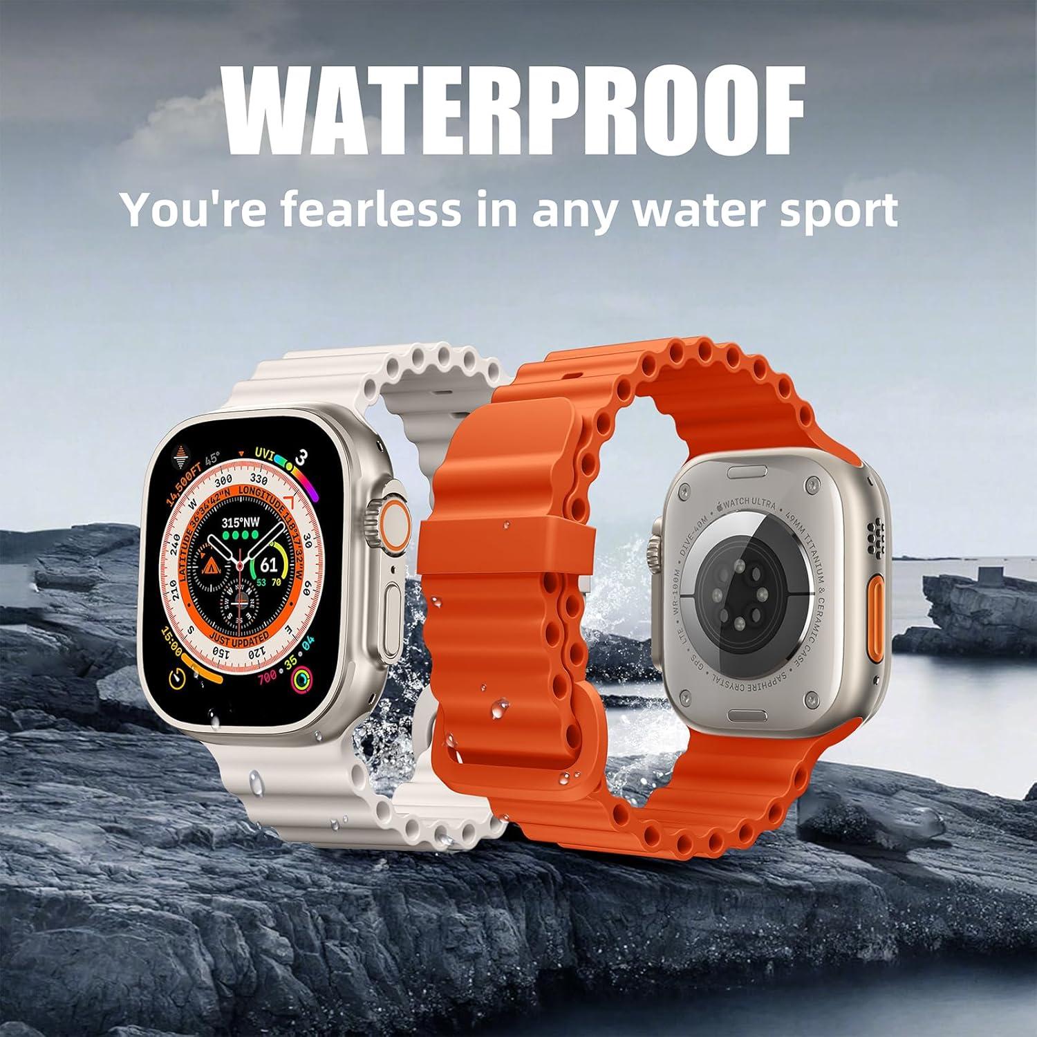 Paquete de 4 bandas de silicona Witzon para Apple Watch 49mm