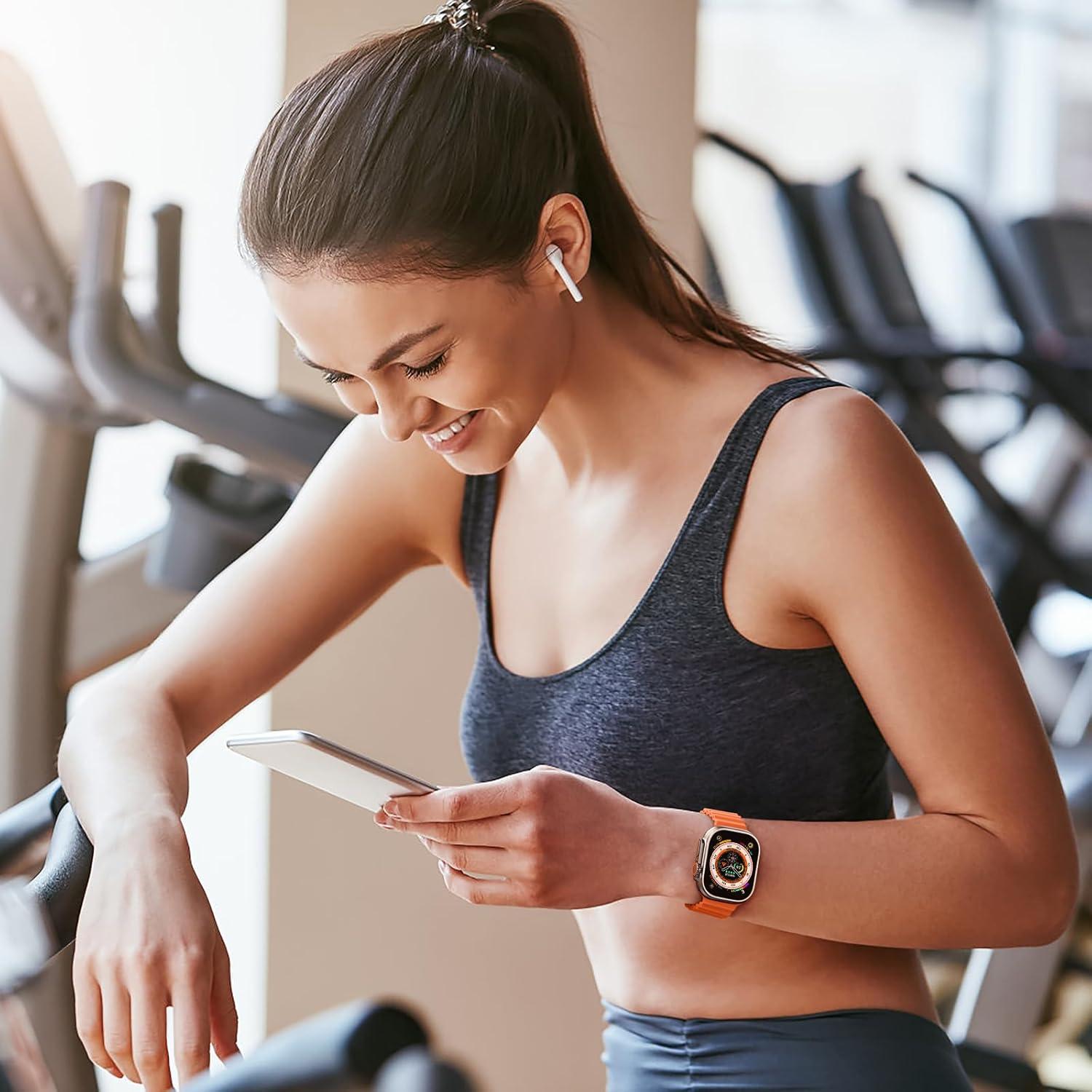 Paquete de 4 bandas de silicona Witzon para Apple Watch 49mm