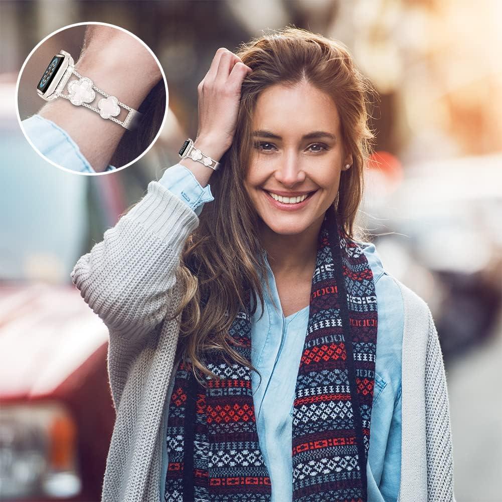 Banda de Metal con Diamantes para Apple Watch 38-49mm - Elegante