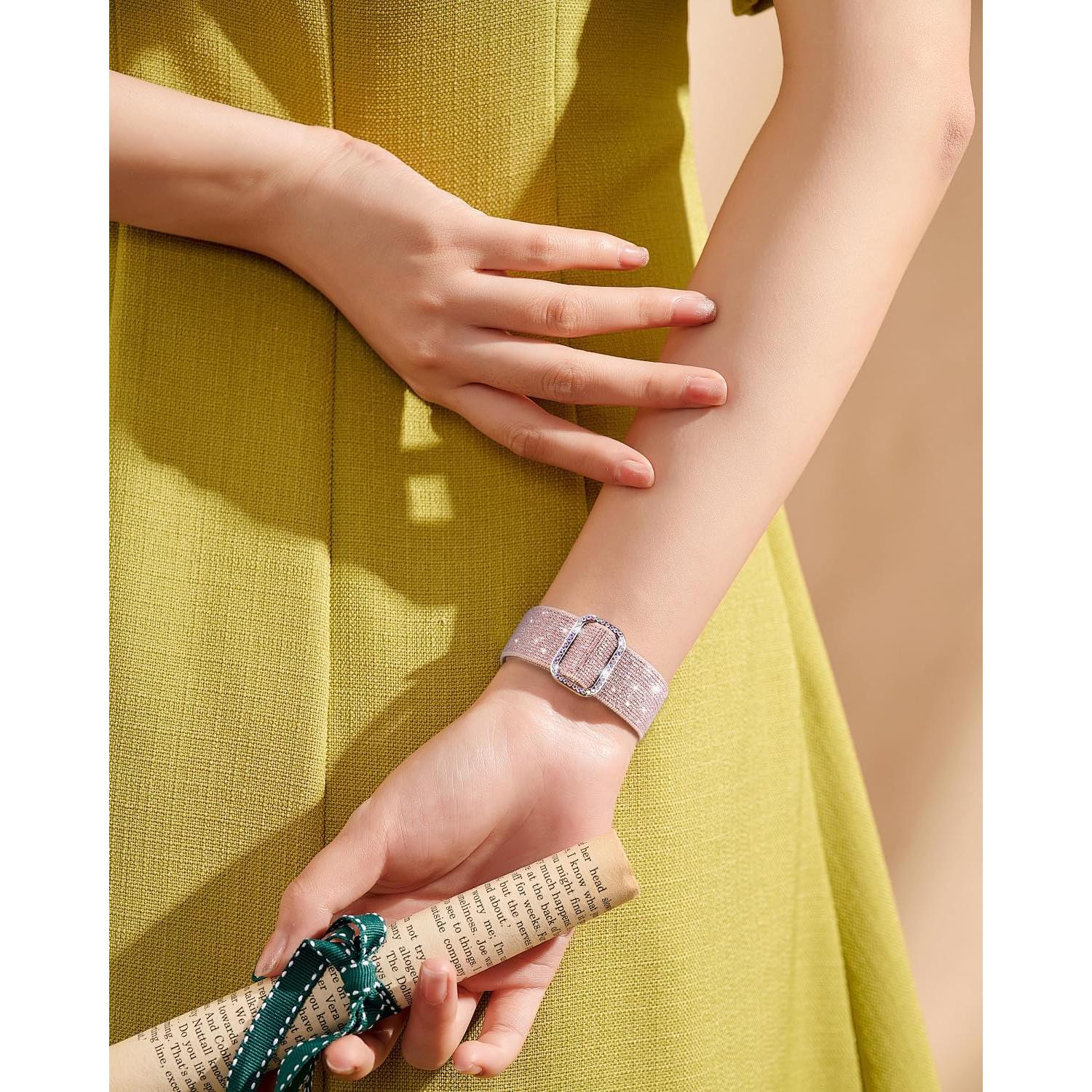 Correas de Nylon Elástico Brillantes 22mm para Reloj Inteligente