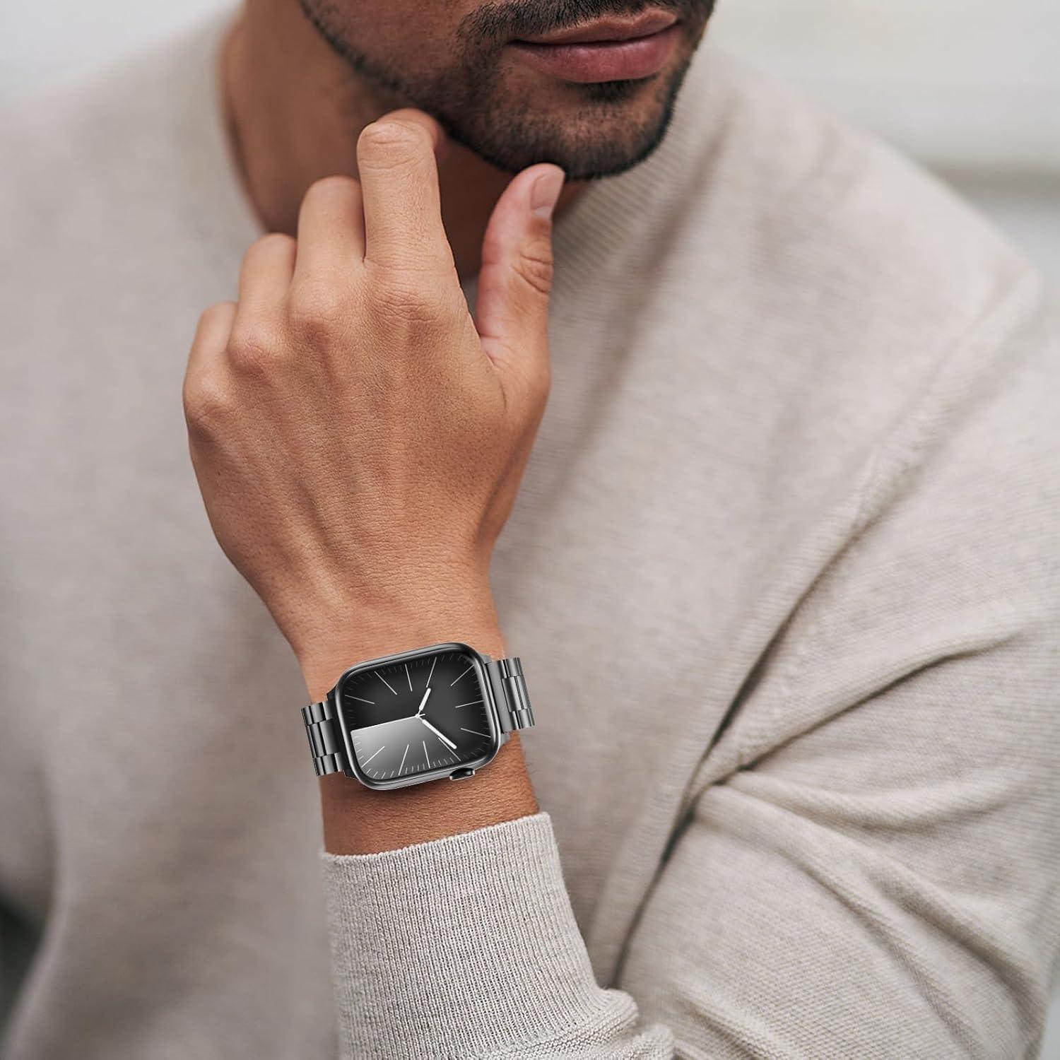 Correa de Acero Inoxidable para Apple Watch 49mm 46mm 45mm