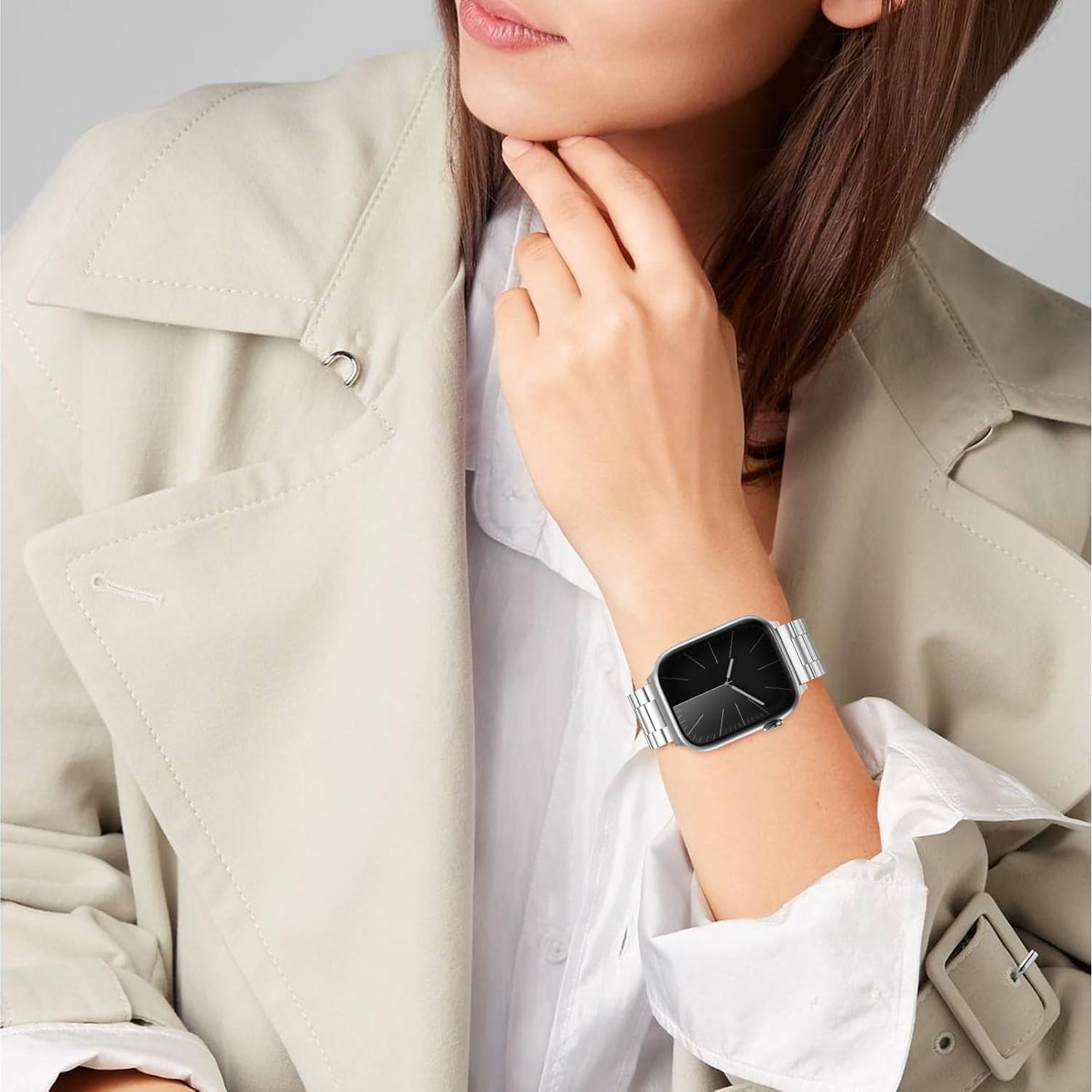 Correa de Acero Inoxidable para Apple Watch 49mm 46mm 45mm