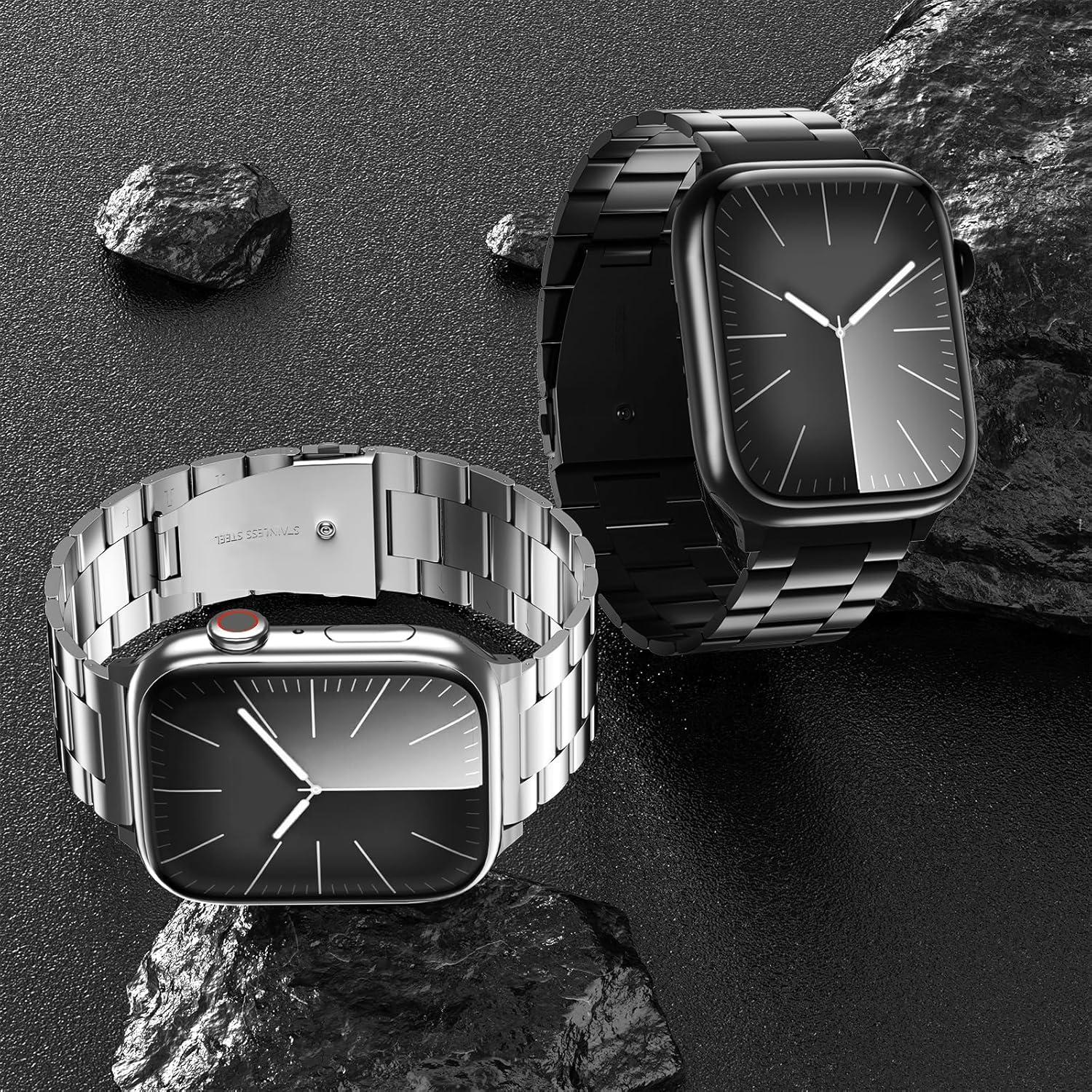 Correa de Acero Inoxidable para Apple Watch 49mm 46mm 45mm