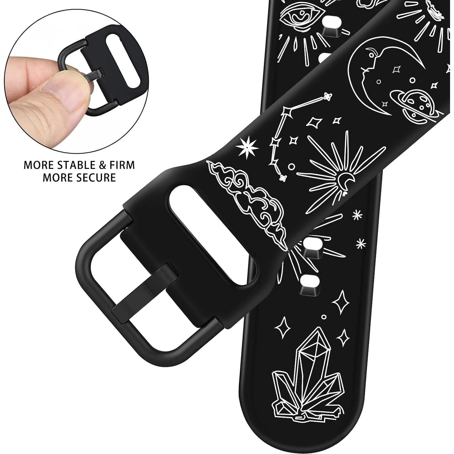 Banda Doble Cara AceStar para Apple Watch 38mm-42mm Negro