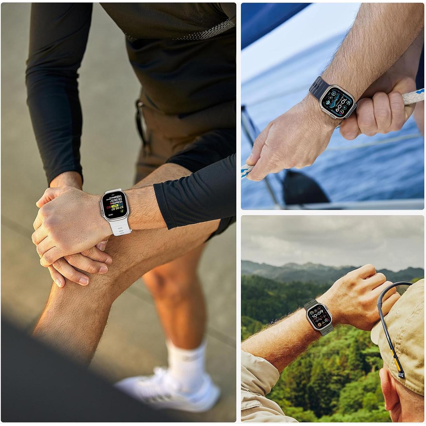 Paquete de 6 bandas de silicona Wolait para Apple Watch 49mm-42mm