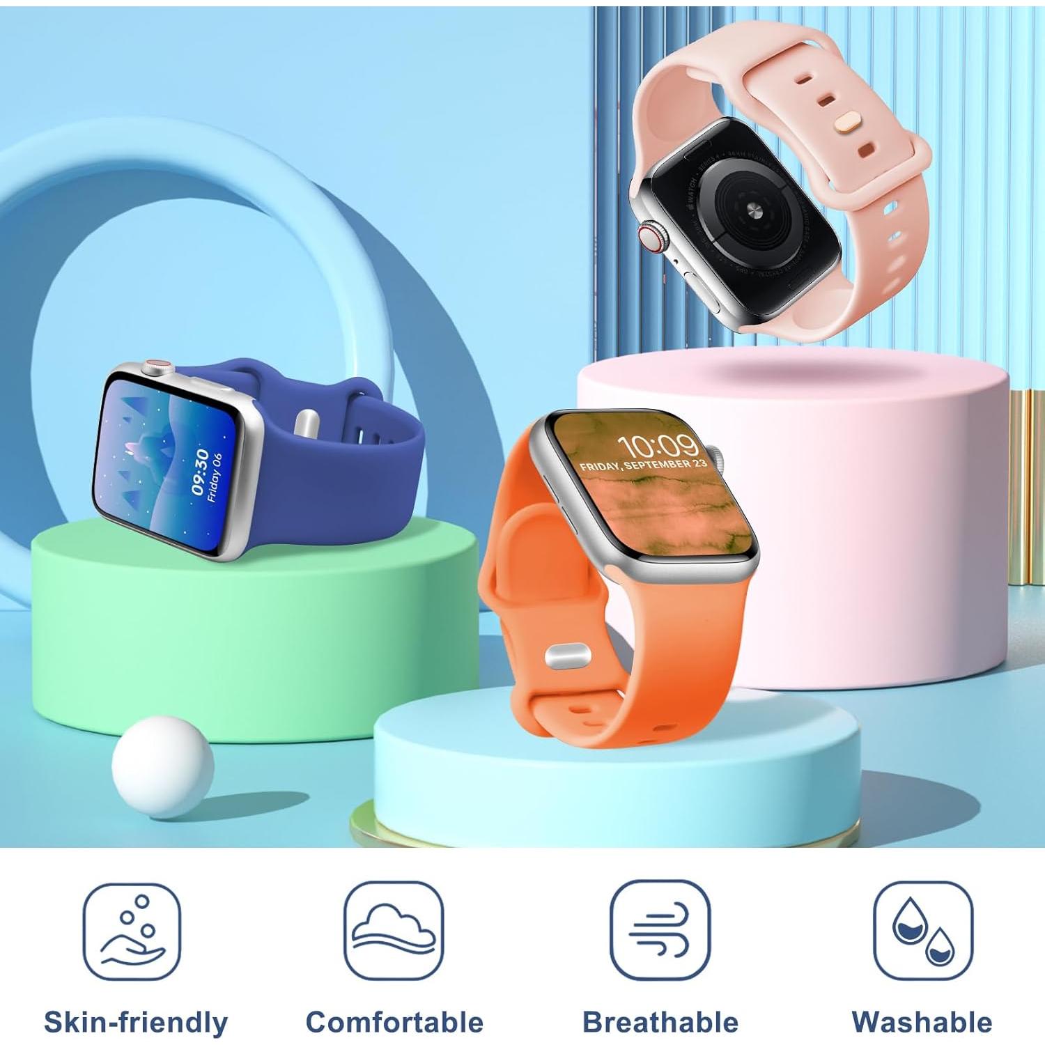 Correa de Reloj Deportivo Gleetik Silicona 38-49mm Unisex