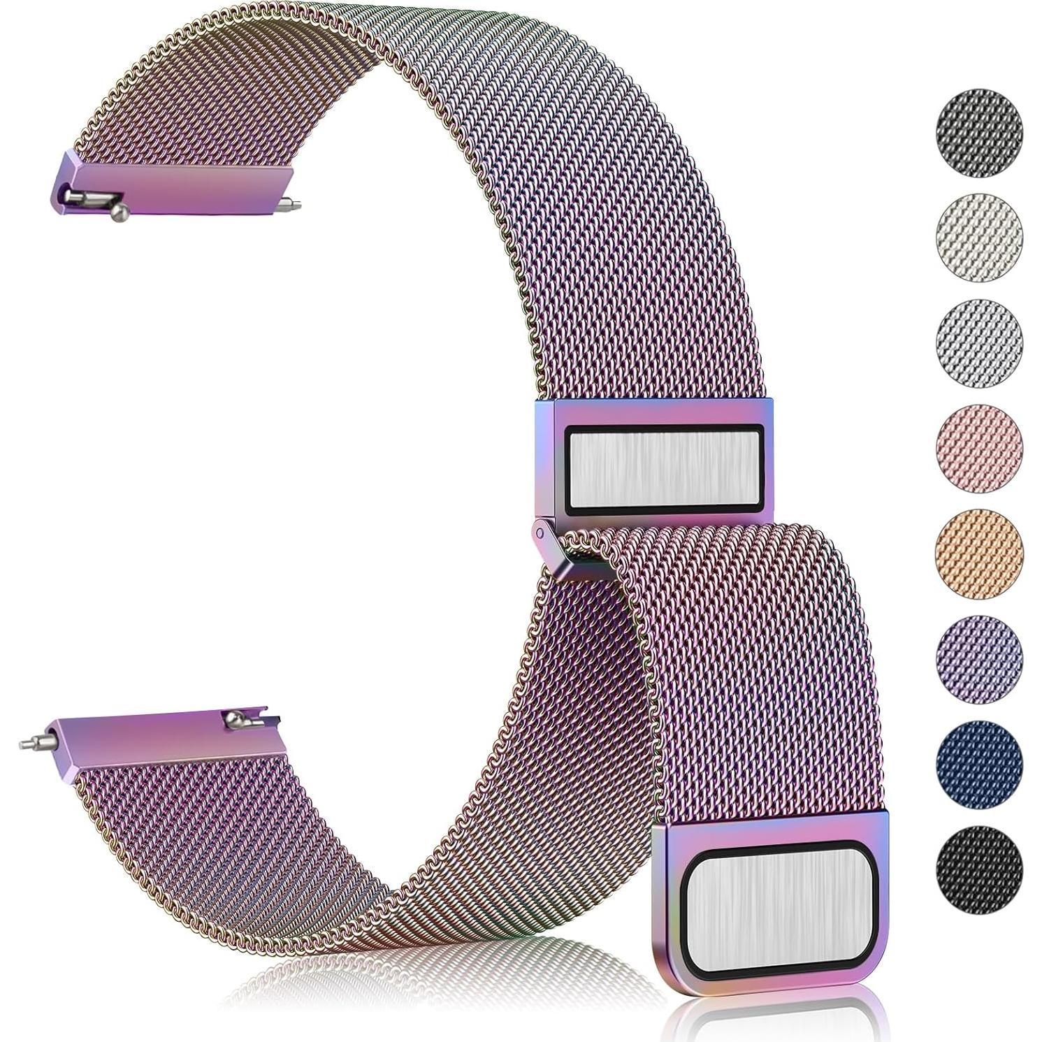 Correa de Metal Inoxidable 22mm Meliya para Reloj Inteligente