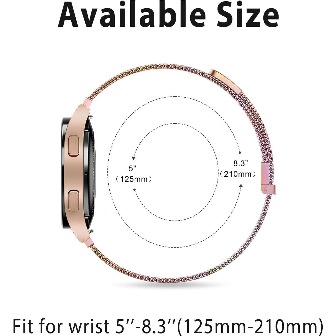 Correa de Metal Inoxidable 22mm Meliya para Reloj Inteligente