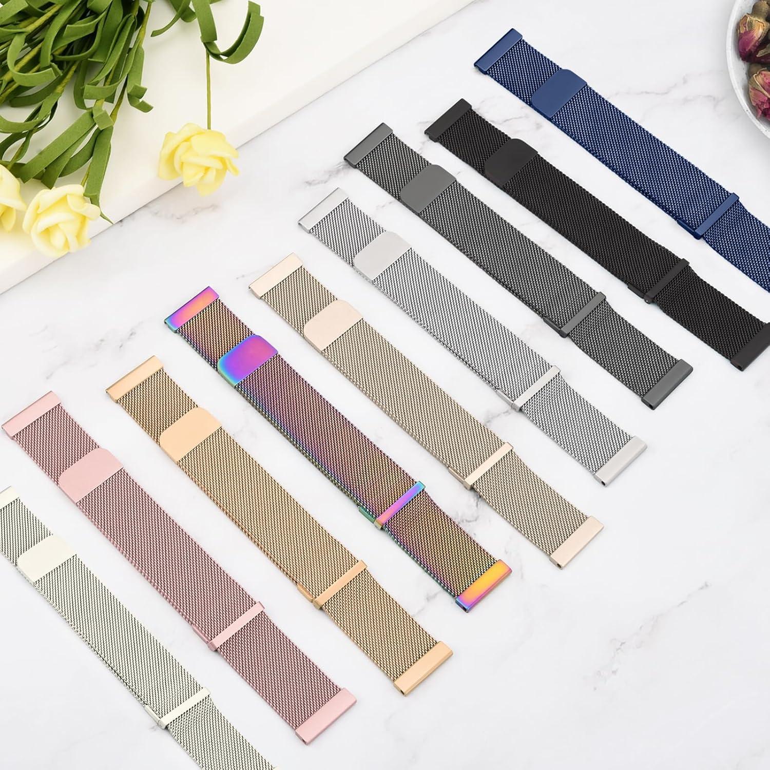 Correa de Metal Inoxidable 22mm Meliya para Reloj Inteligente