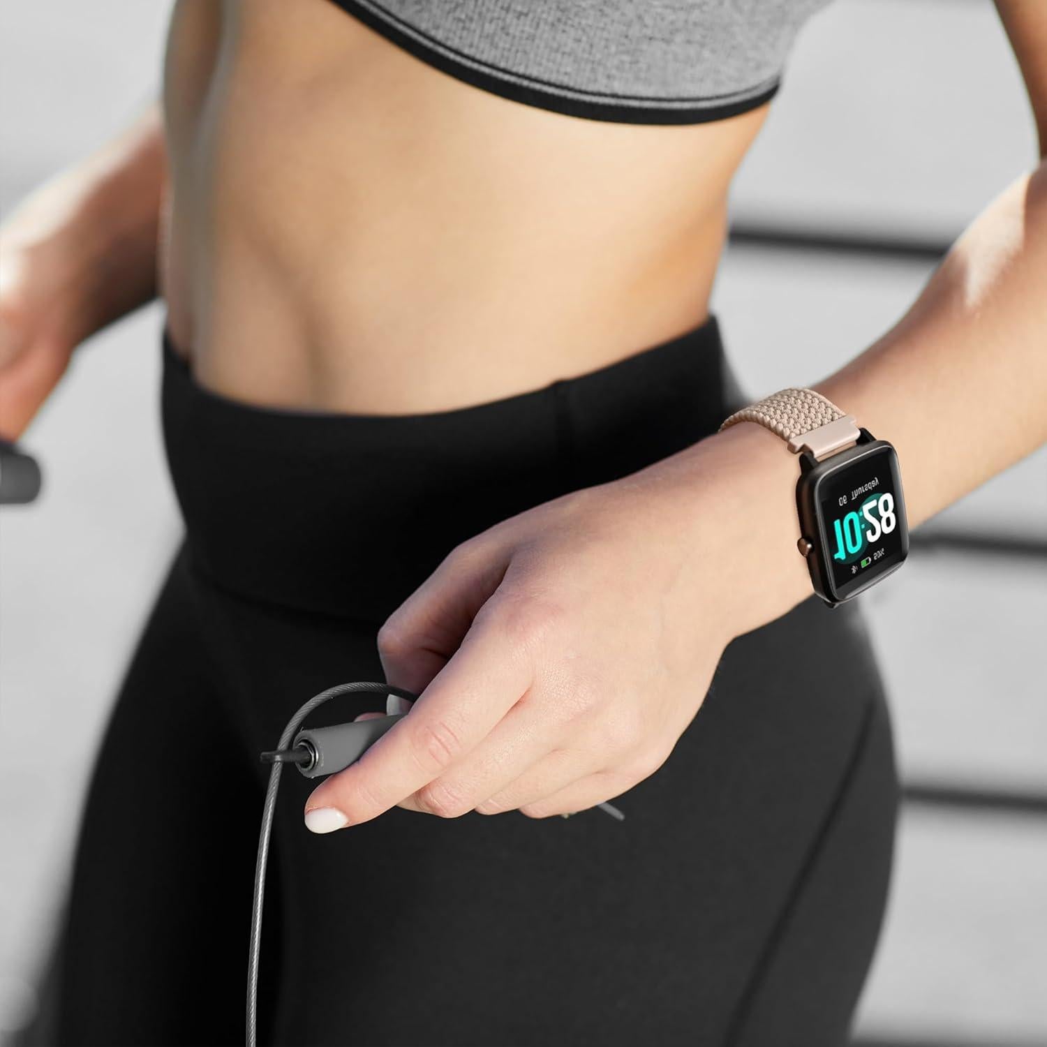 Paquete de 2 bandas elásticas nylon 22mm Sunnyson para reloj