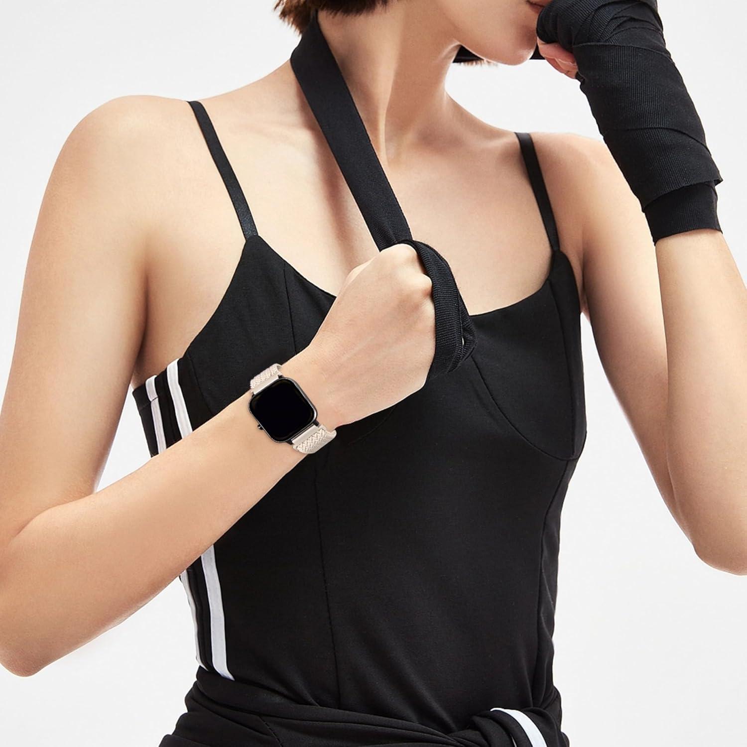 Paquete de 2 bandas elásticas nylon 22mm Sunnyson para reloj