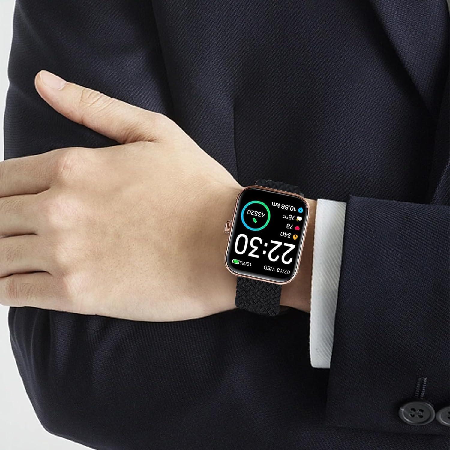 Paquete de 3 bandas de nylon elásticas PUPVUS para reloj 44mm