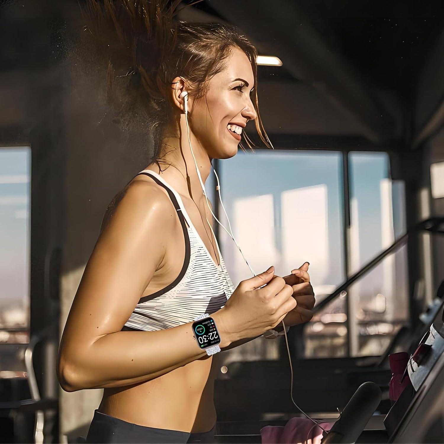 Paquete de 3 bandas de nylon elásticas PUPVUS para reloj 44mm