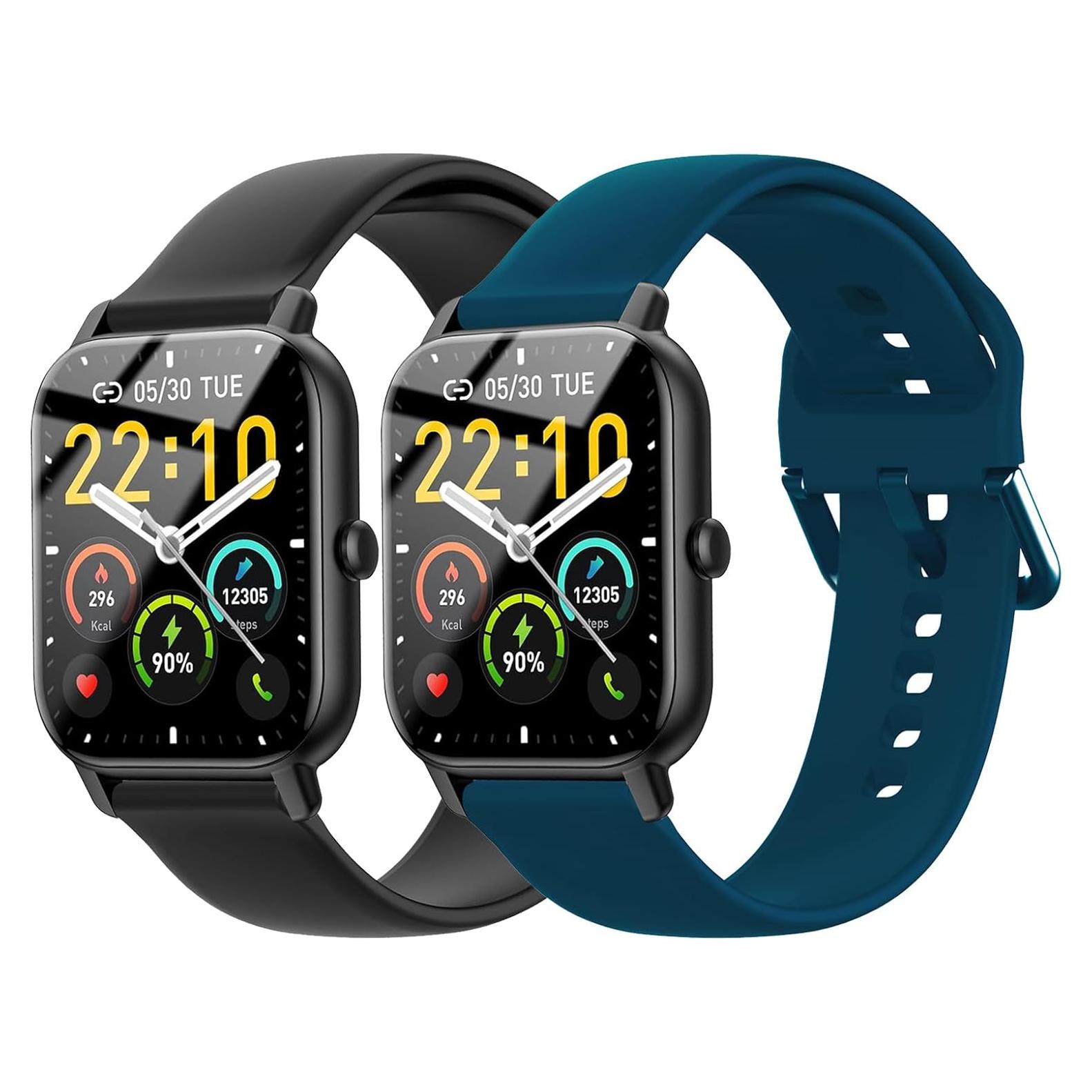 Paquete de 3 bandas de silicona 22 mm SUGARJAR para IDW13-26