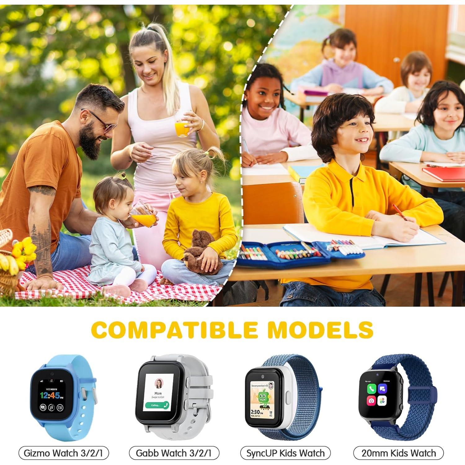 Bandas Scrunchie 20mm para Gizmo, Gabb y SyncUP Kids - 3Pack