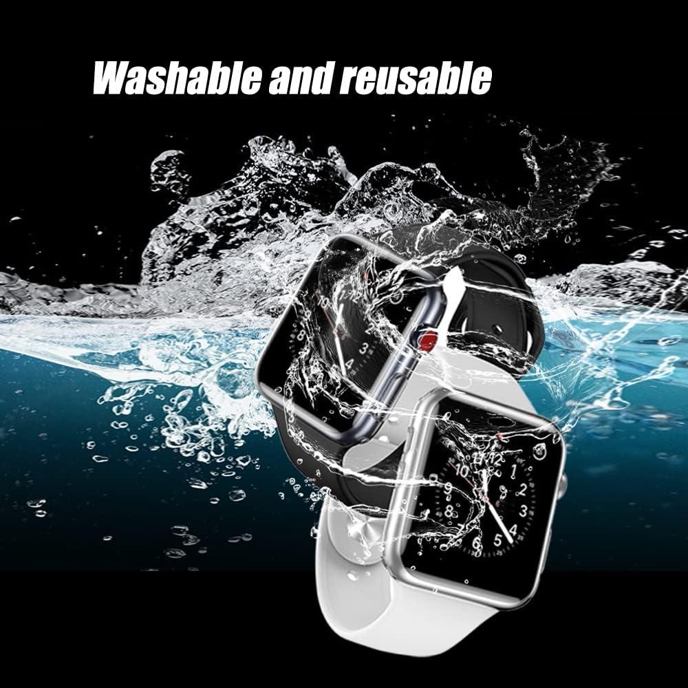 Ailun for Apple Watch SE 3/SE 2023/Series 6/5/4/SE Screen Protector [44mm], Ultra-Thin Hard PC Case Built in Tempered Glass for iWatch, Shockproof Cover with Button [2 Pack][Clear]