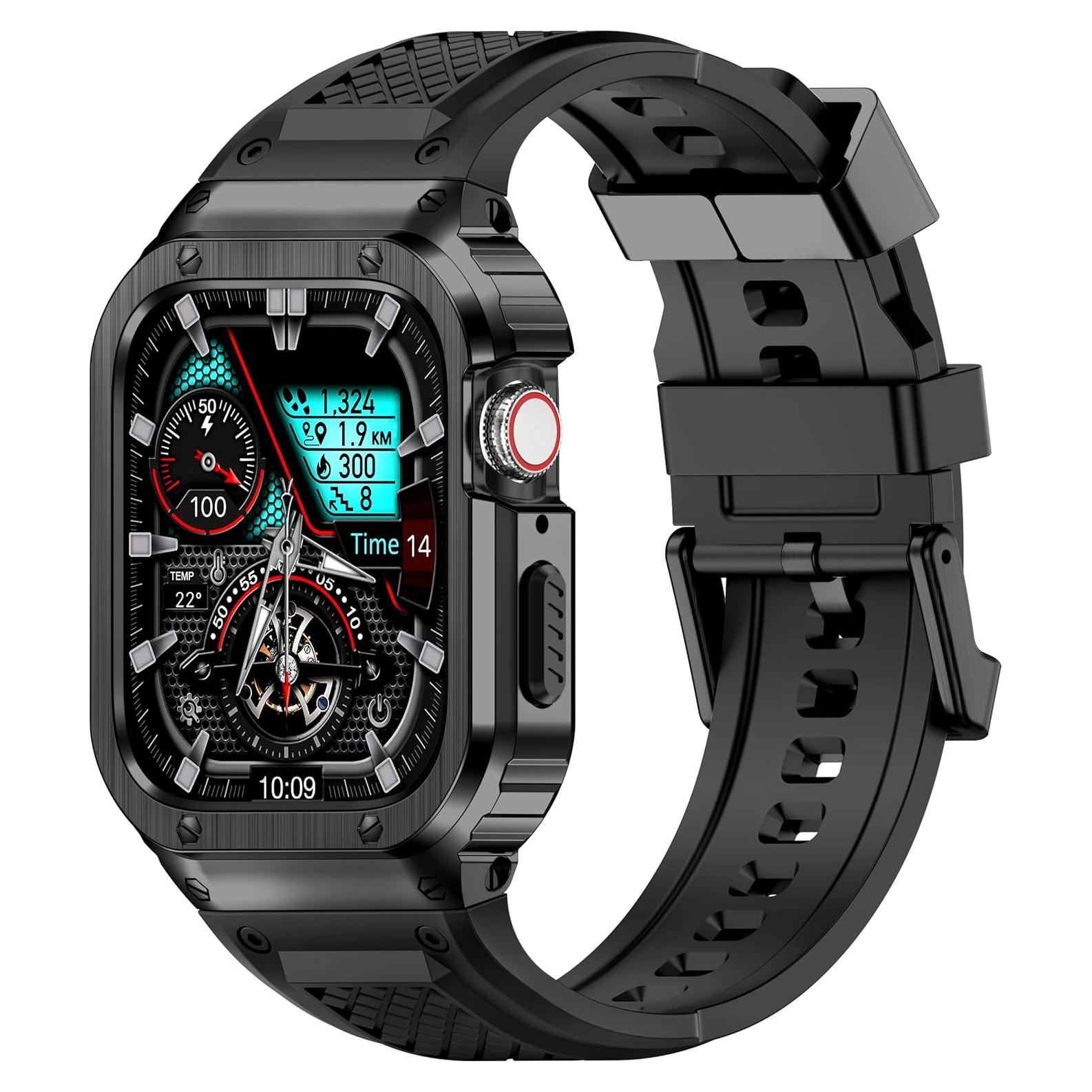 Banda de Silicona con Caja de Acero Inoxidable Deczone 45mm