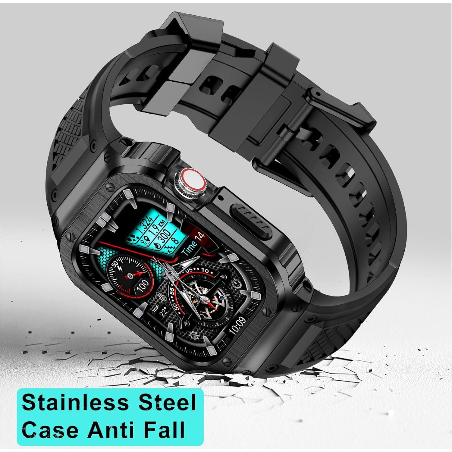 Banda de Silicona con Caja de Acero Inoxidable Deczone 45mm