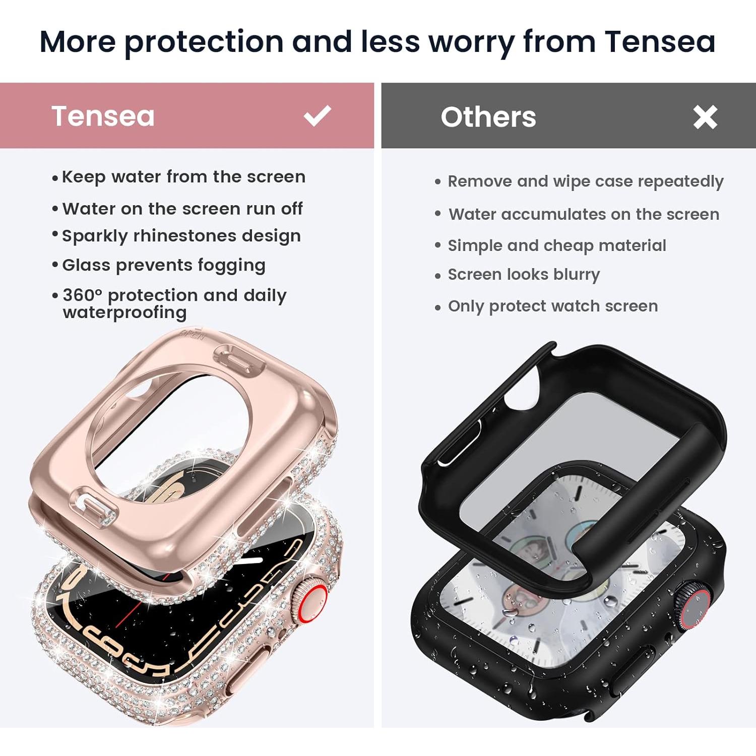 Funda Protectora Impermeable Tensea para Apple Watch 40mm Oro Rosa