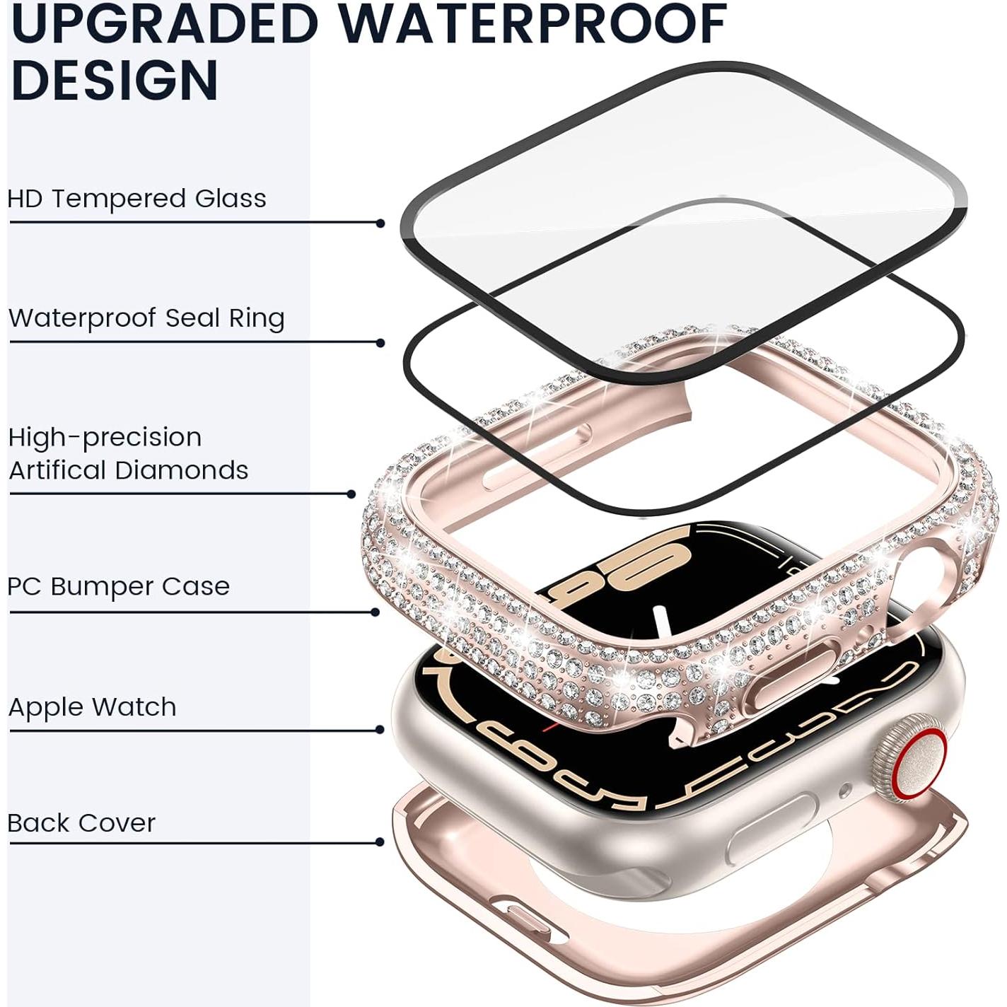 Funda Protectora Impermeable Tensea para Apple Watch 40mm Oro Rosa