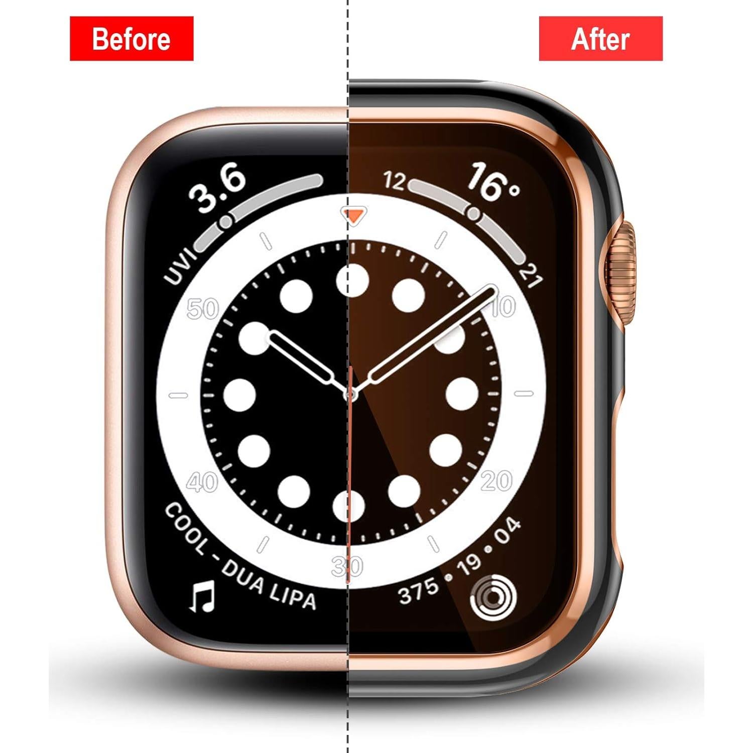 Funda Protectora Charlam para Apple Watch 44mm con Vidrio Templado