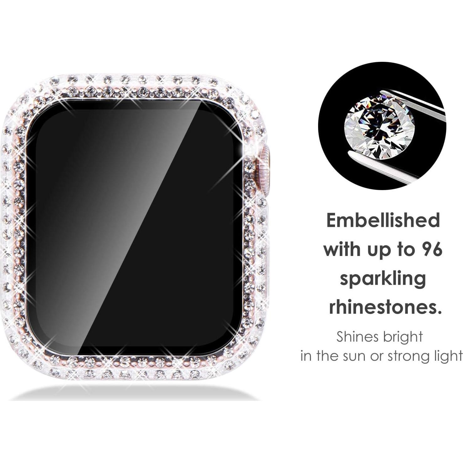 Funda Brillante KADES para Apple Watch 44mm con Protector