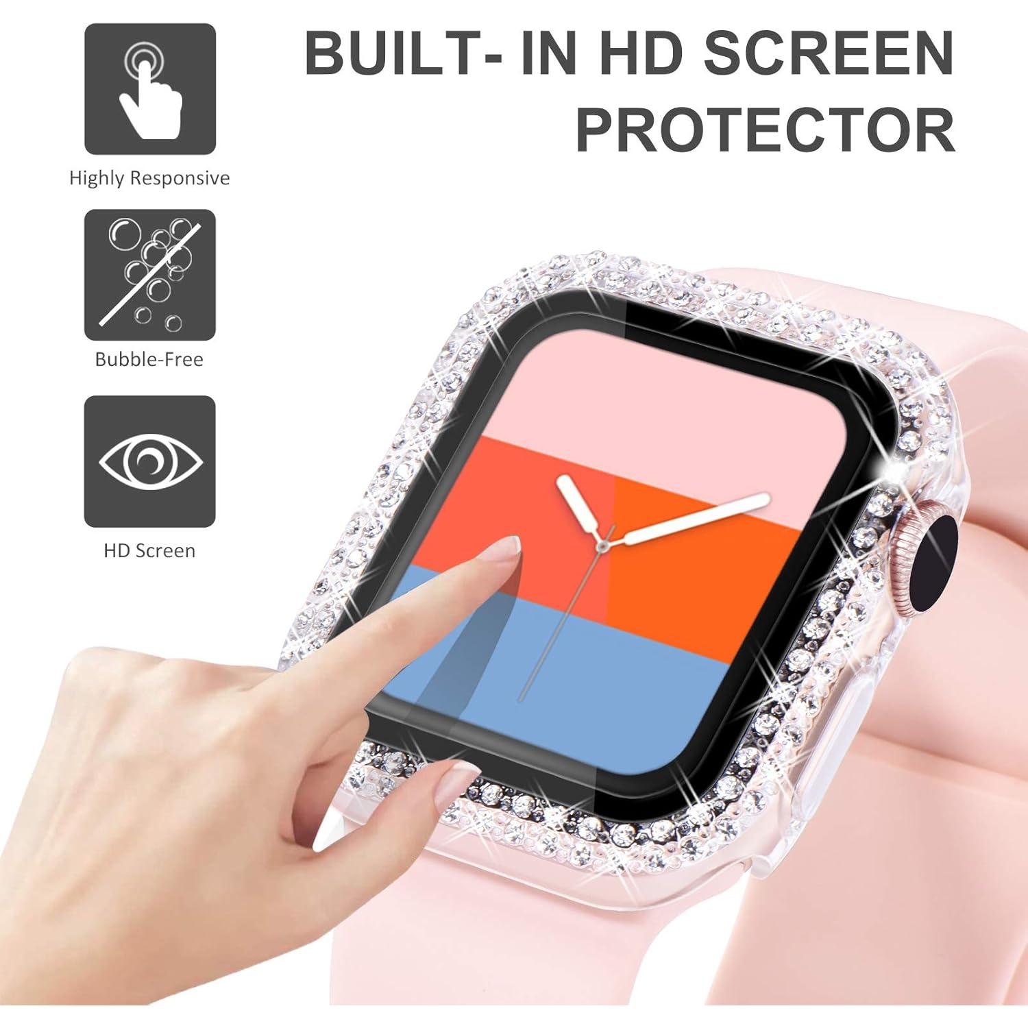 Funda Brillante KADES para Apple Watch 44mm con Protector