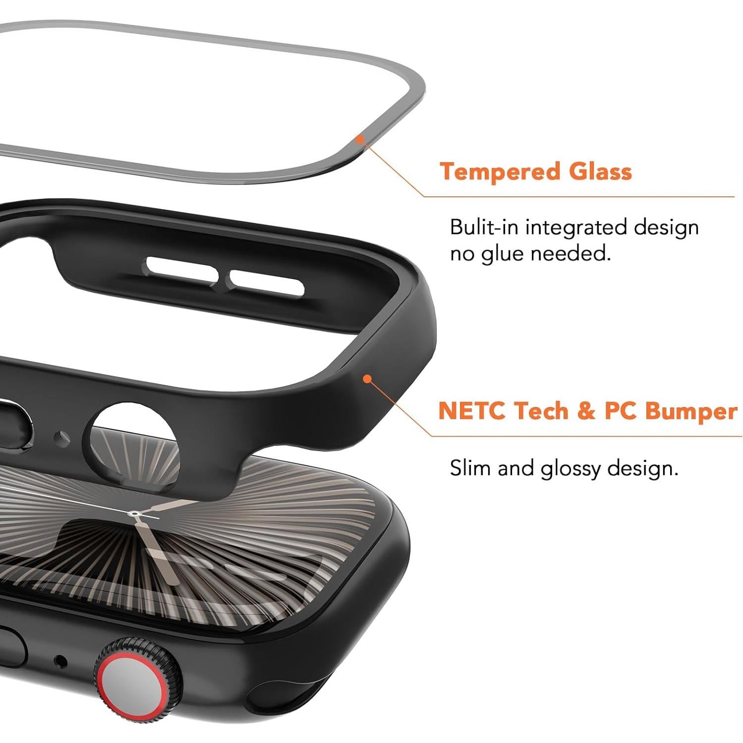 Funda Dura SPGUARD para Apple Watch Series 11/10 46mm - 2 Paquete